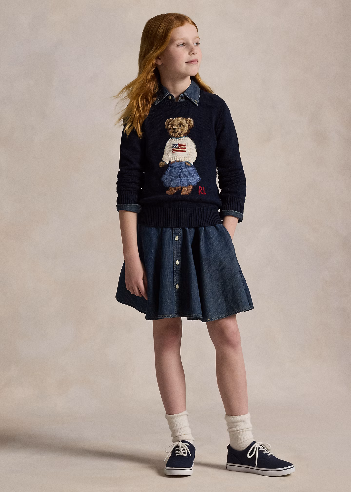 Baumwollpullover mit Polo Bear - RALPH LAUREN OUTLET