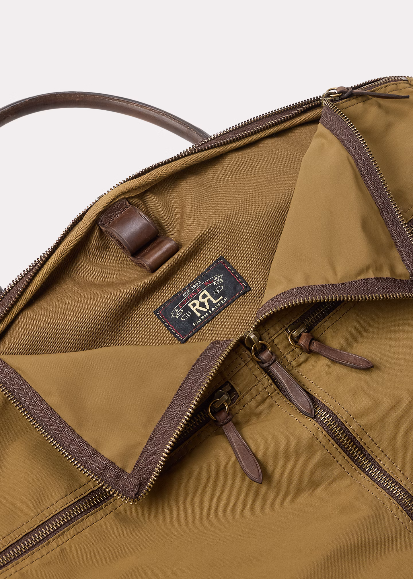 Wachstuch-Kleidertasche mit Lederbesatz - RALPH LAUREN OUTLET