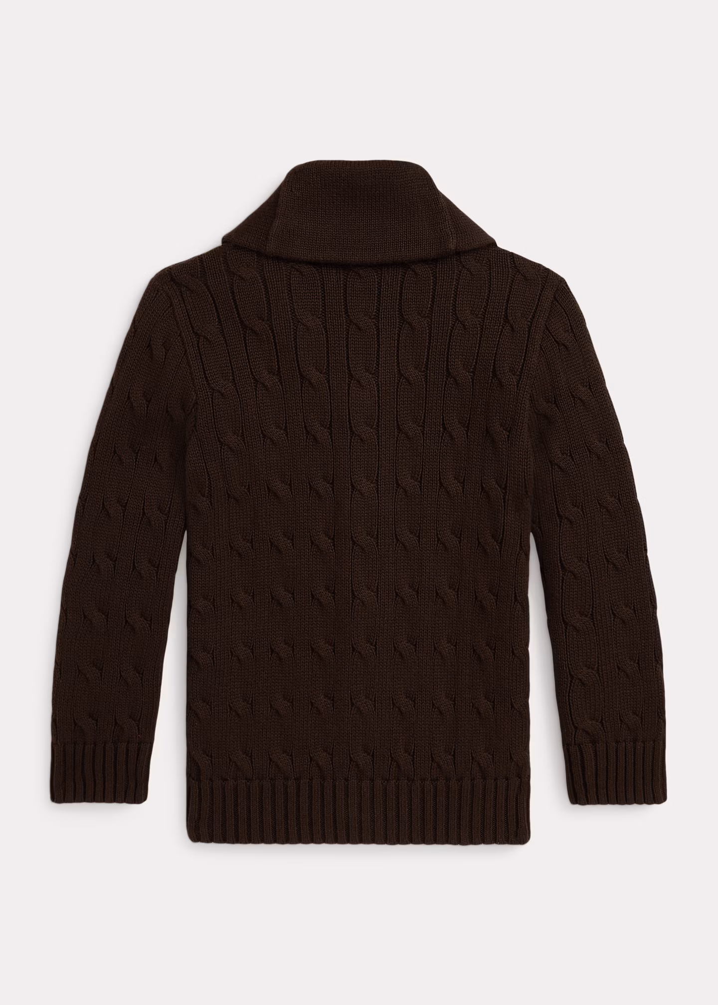 Baumwollstrickjacke mit Zopfmuster - RALPH LAUREN OUTLET