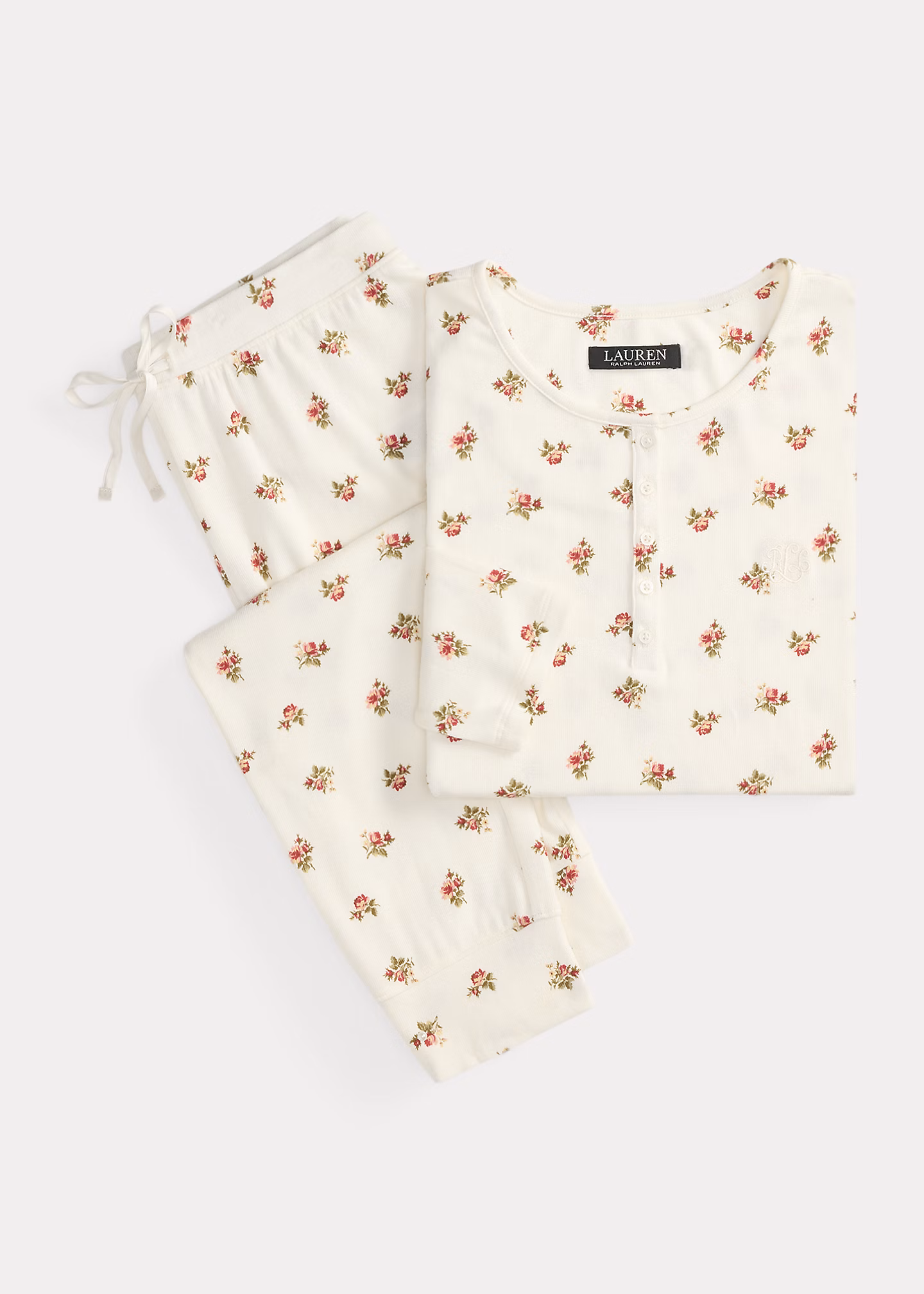 Geblümter Henley-Pyjama aus Baumwollmix - RALPH LAUREN OUTLET