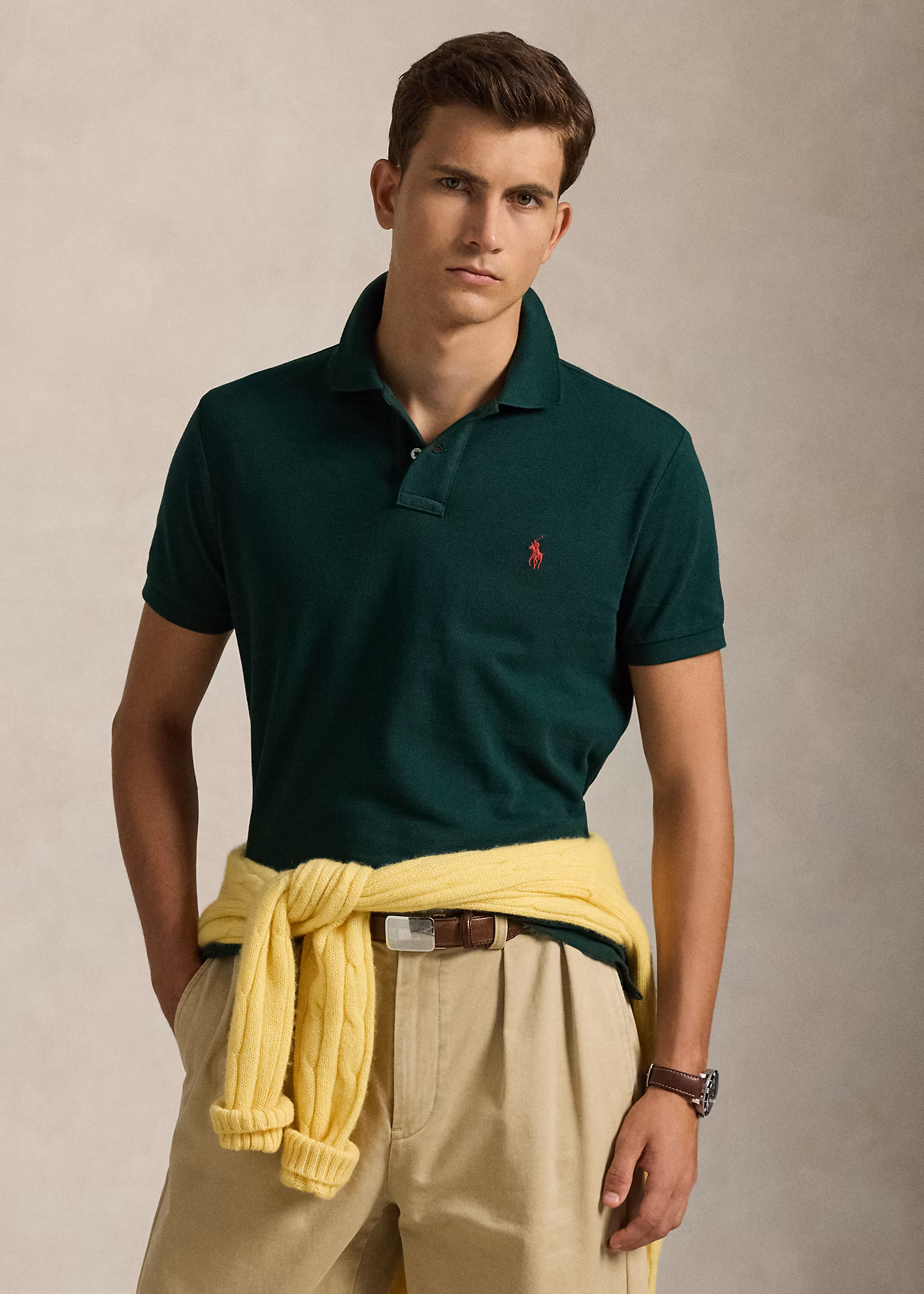 Piqué-Polo im Custom-Slim-Fit - RALPH LAUREN OUTLET