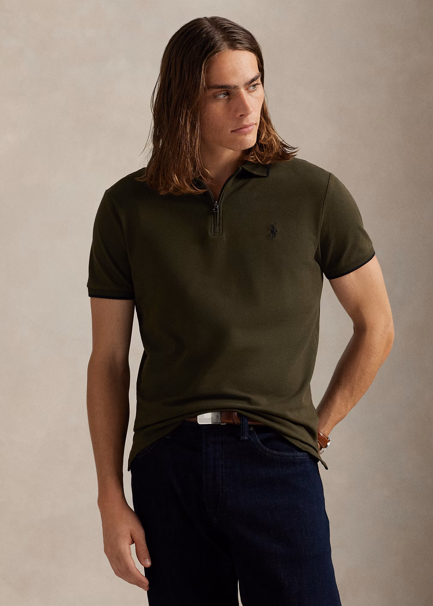 Custom-Slim-Fit Piqué-Poloshirt - RALPH LAUREN OUTLET