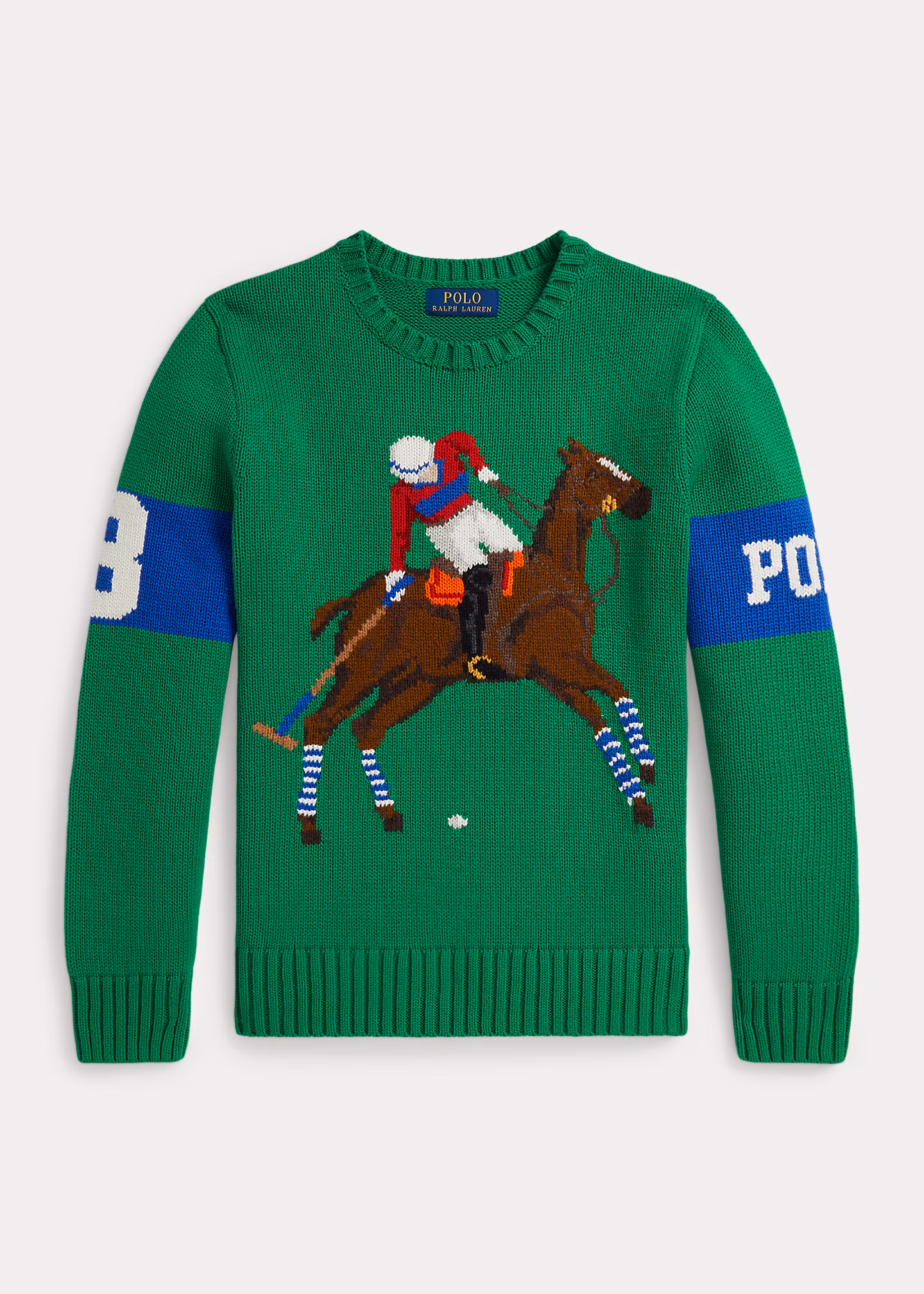 Rundhalspullover mit Reitsport-Intarsie - RALPH LAUREN OUTLET