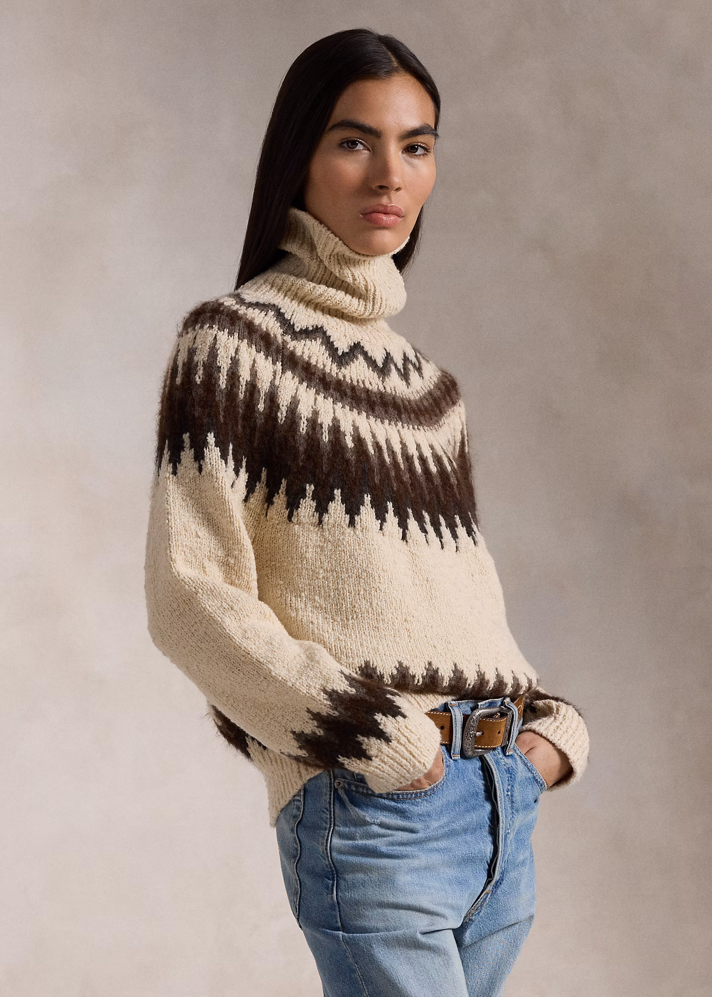 Fair-Isle-Rollkragenpullover mit Wolle - RALPH LAUREN OUTLET