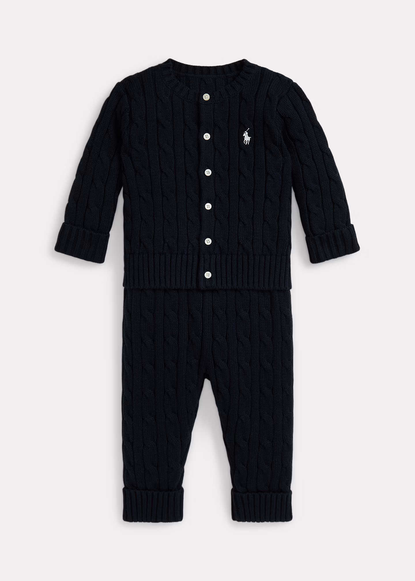 Strickjacke und Hose mit Zopfmuster - RALPH LAUREN OUTLET