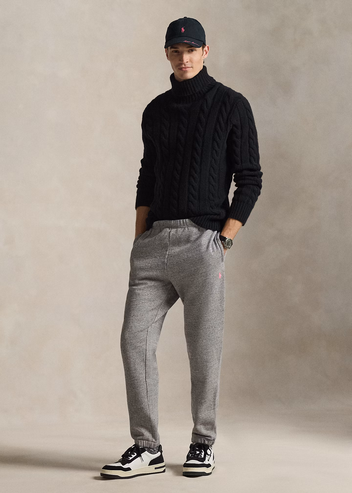 Fleece-Jogginghose mit Pink Pony - RALPH LAUREN OUTLET