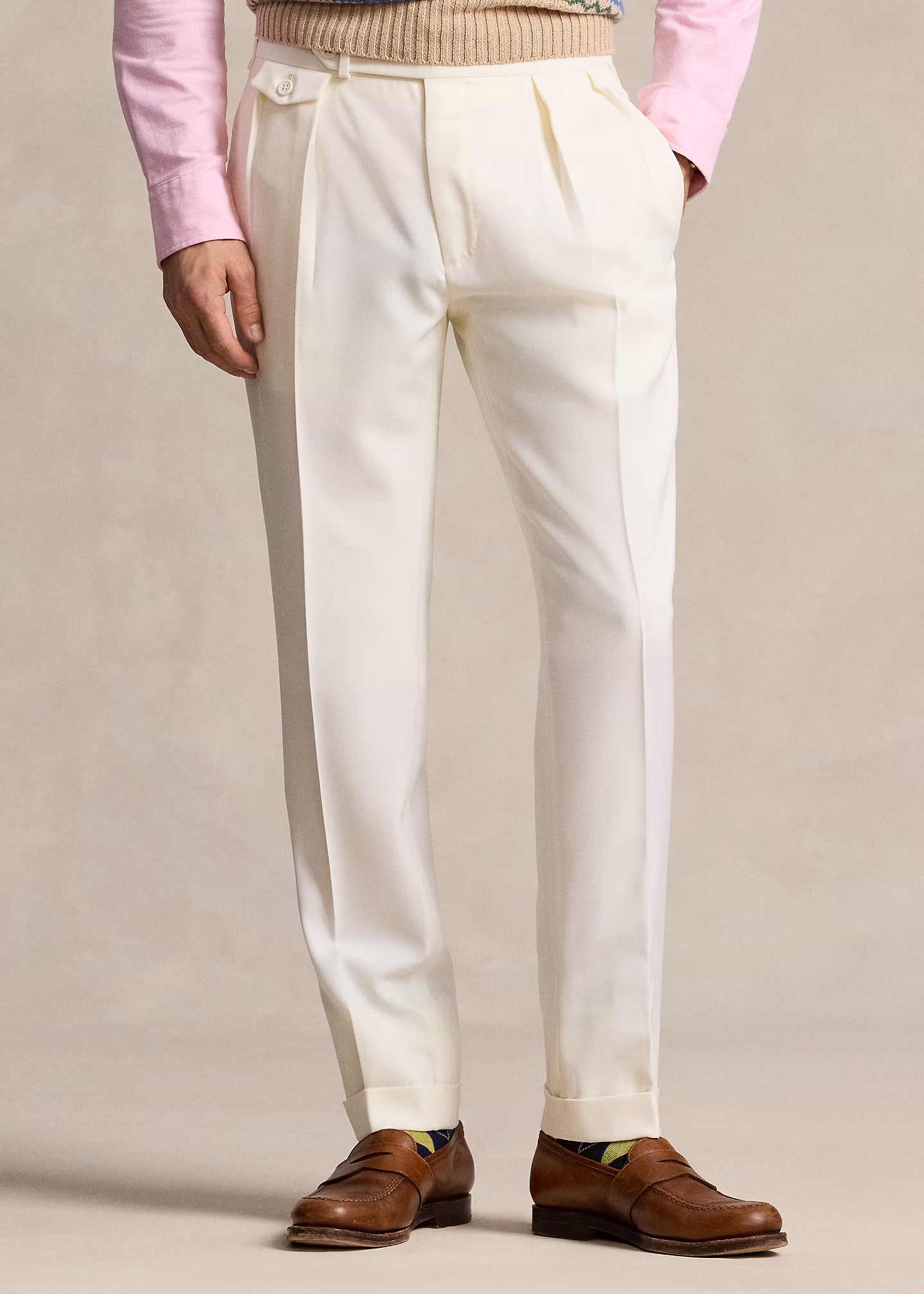 Bundfaltenhose aus Wollbarathea - RALPH LAUREN OUTLET