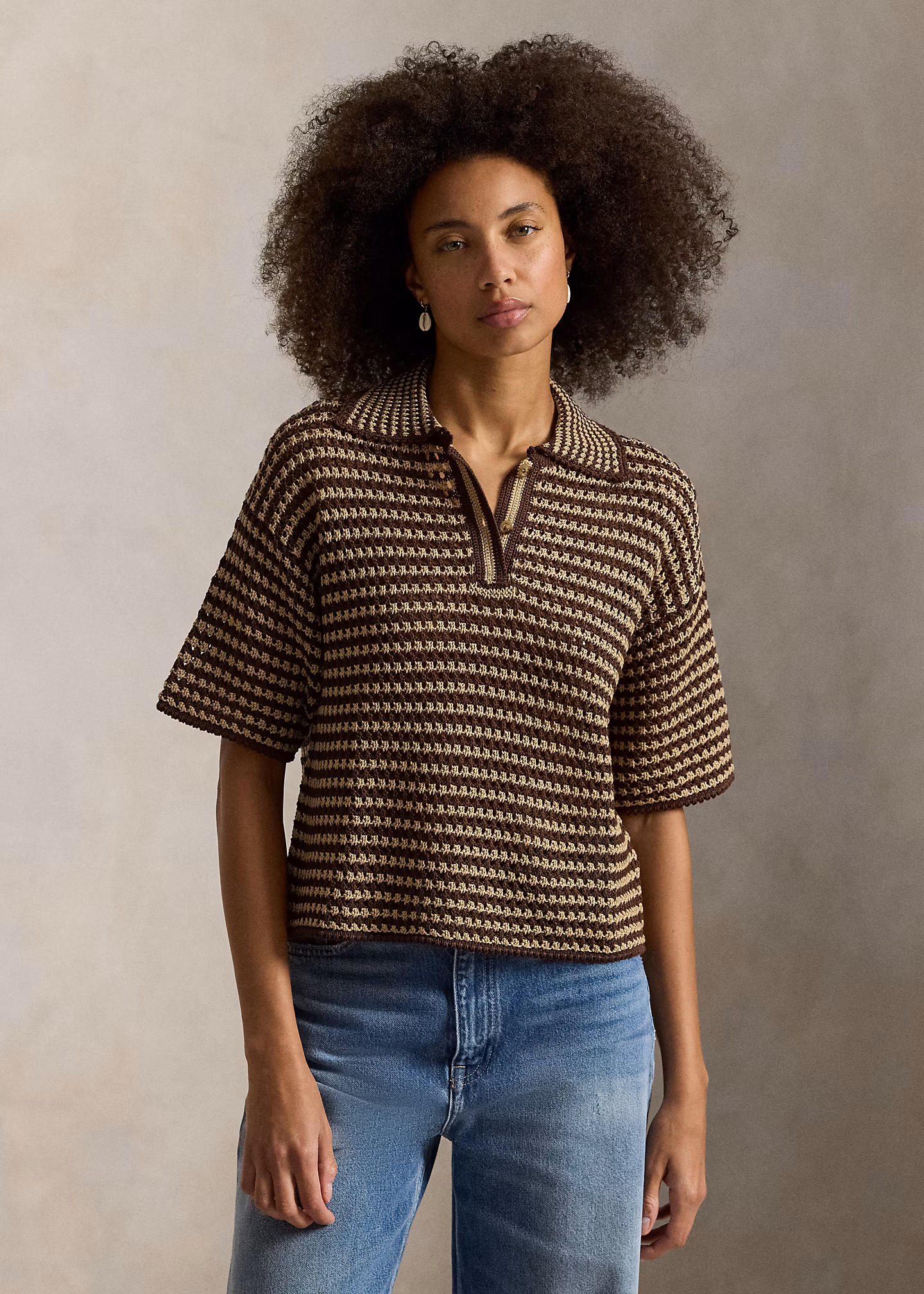 Gestreiftes Poloshirt aus Baumwolle - RALPH LAUREN OUTLET