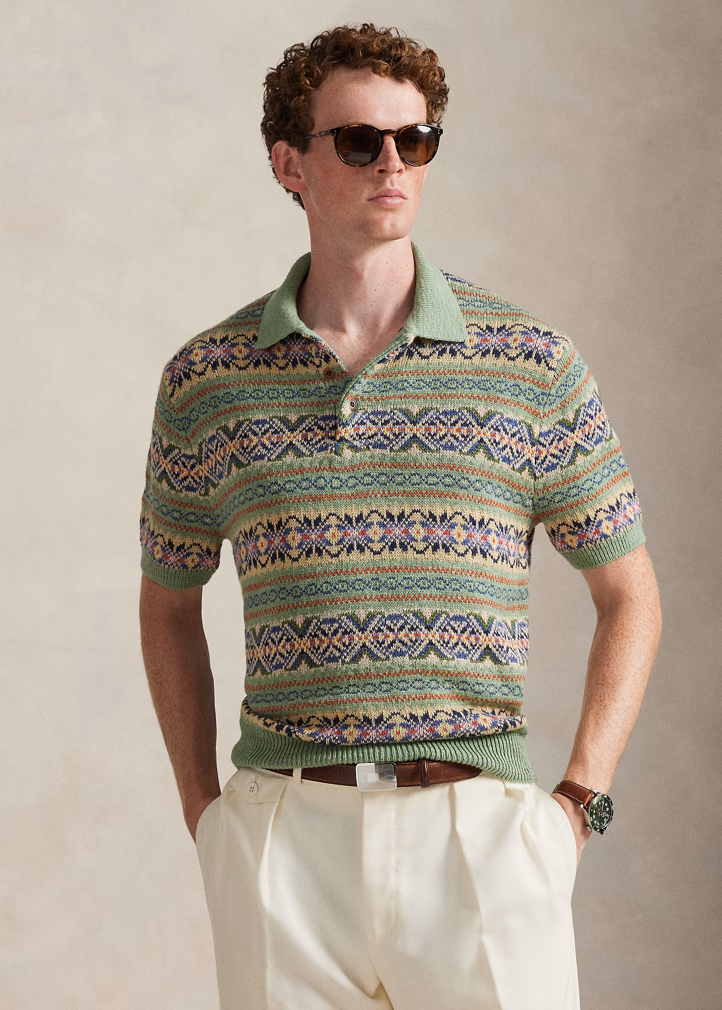 Fair-Isle-Pullover mit Polokragen - RALPH LAUREN OUTLET