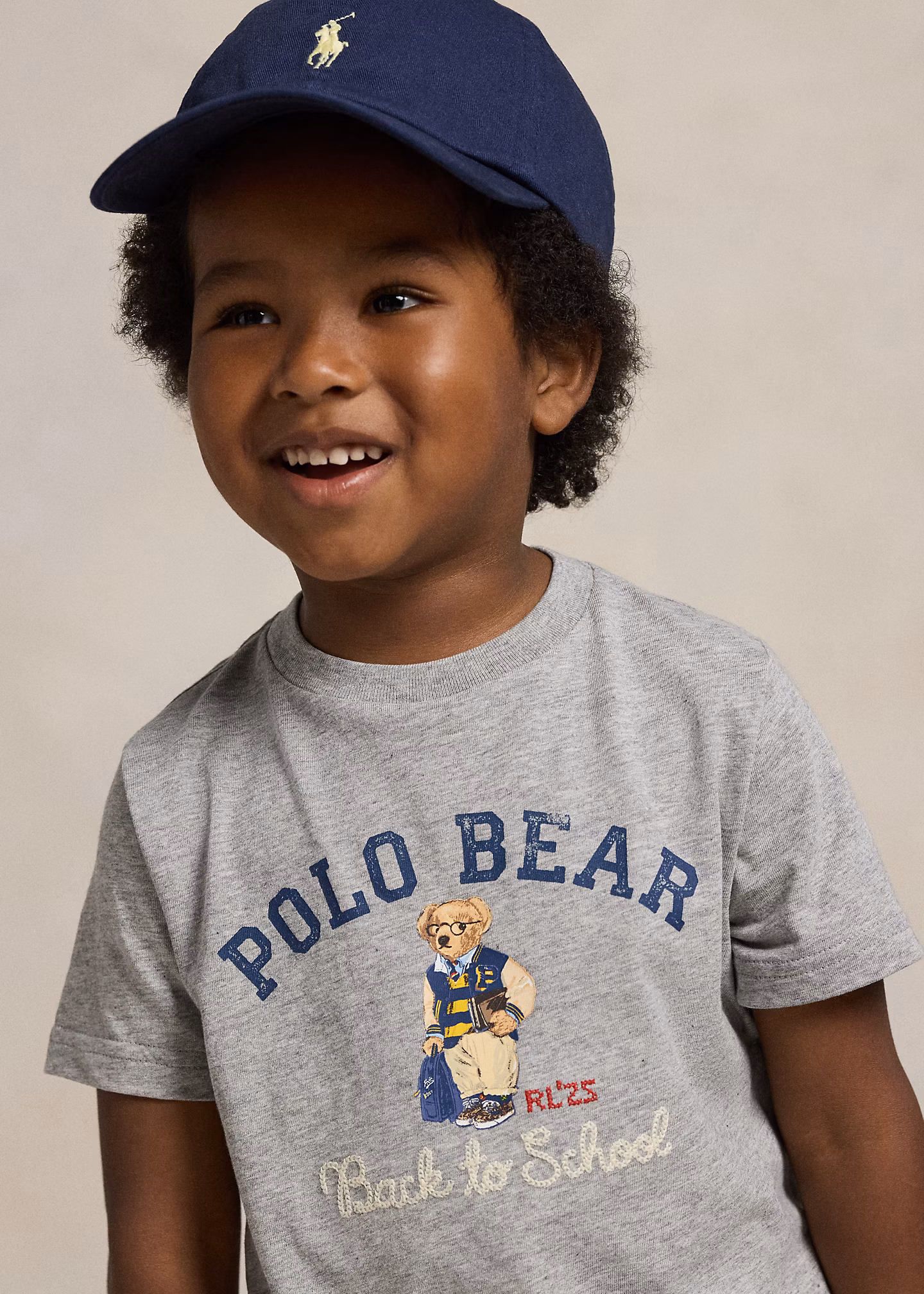 Baumwolljersey-T-Shirt mit Polo Bear - RALPH LAUREN OUTLET