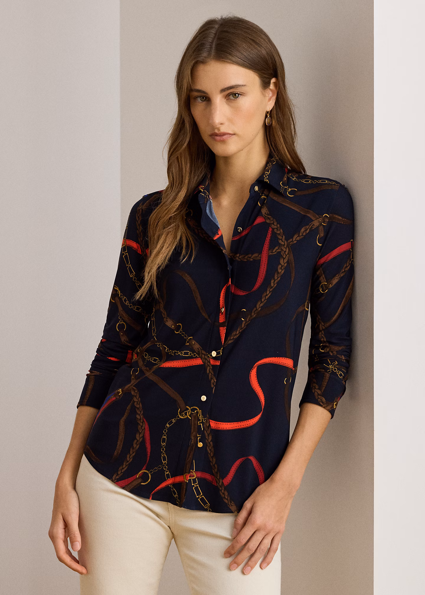 Slim-Fit Jerseyhemd mit Gürteldruck - RALPH LAUREN OUTLET