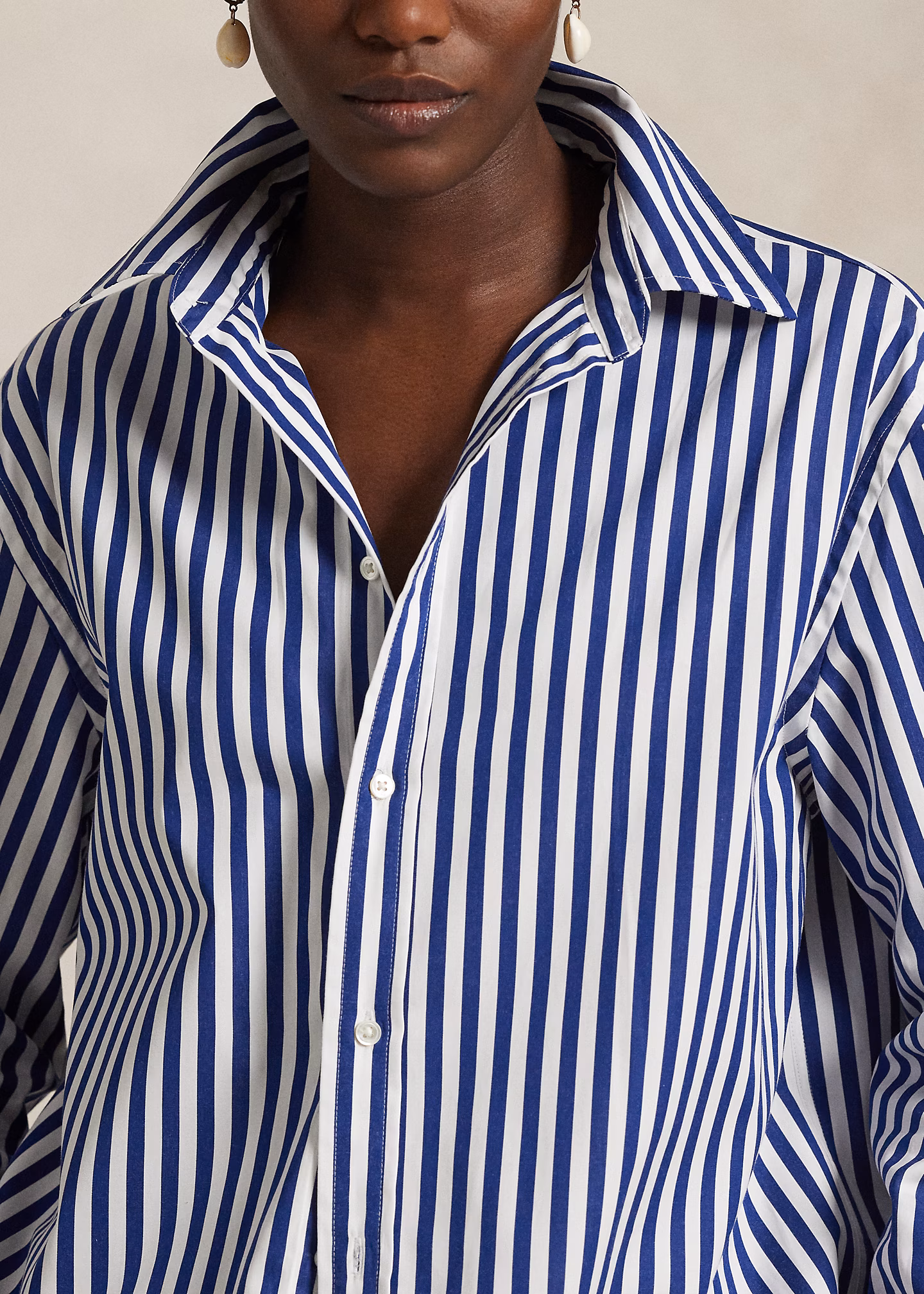 Übergroßes Baumwollhemd mit Streifen - RALPH LAUREN OUTLET