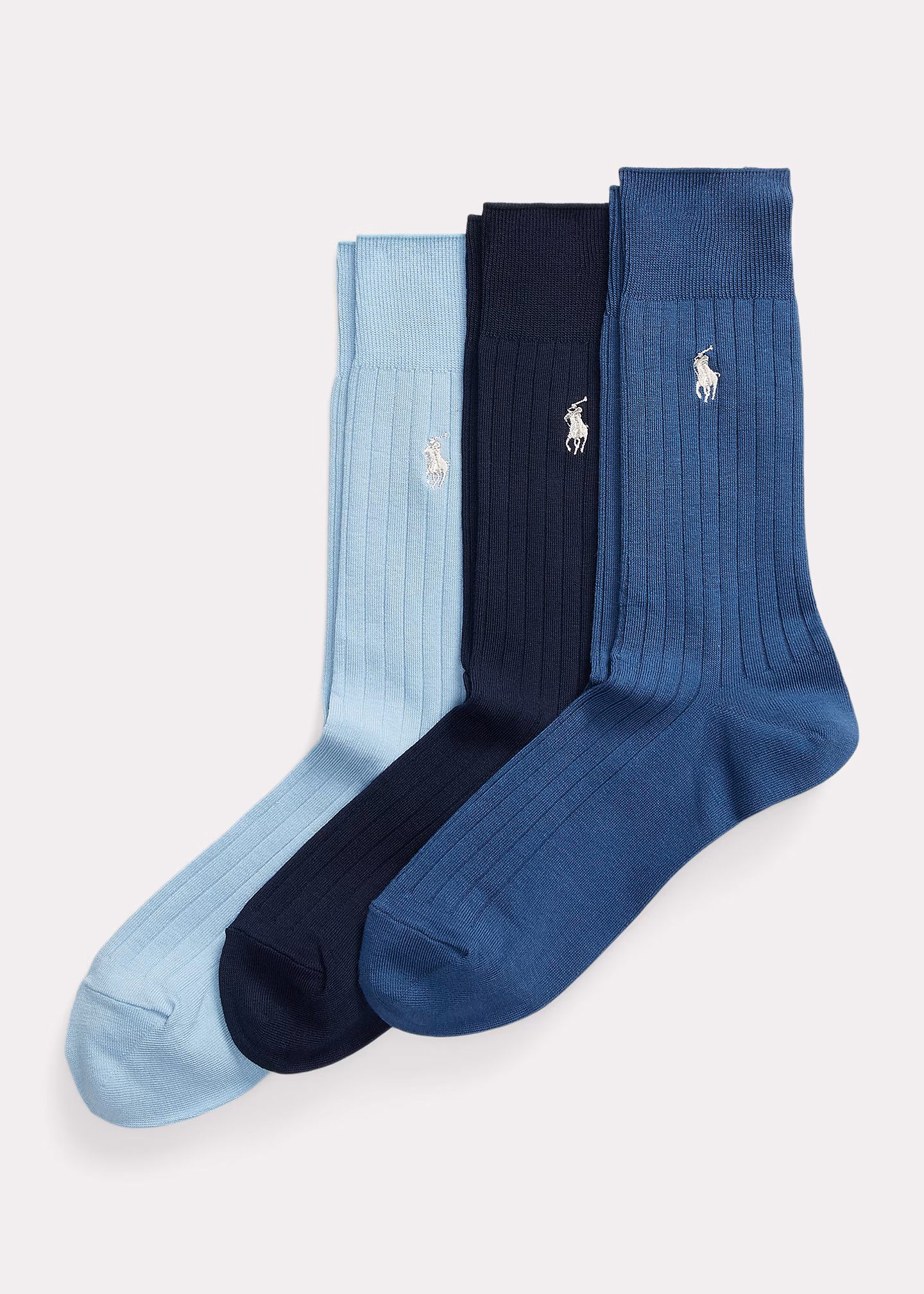Gerippte Anzugsocken im Dreierpack - RALPH LAUREN OUTLET