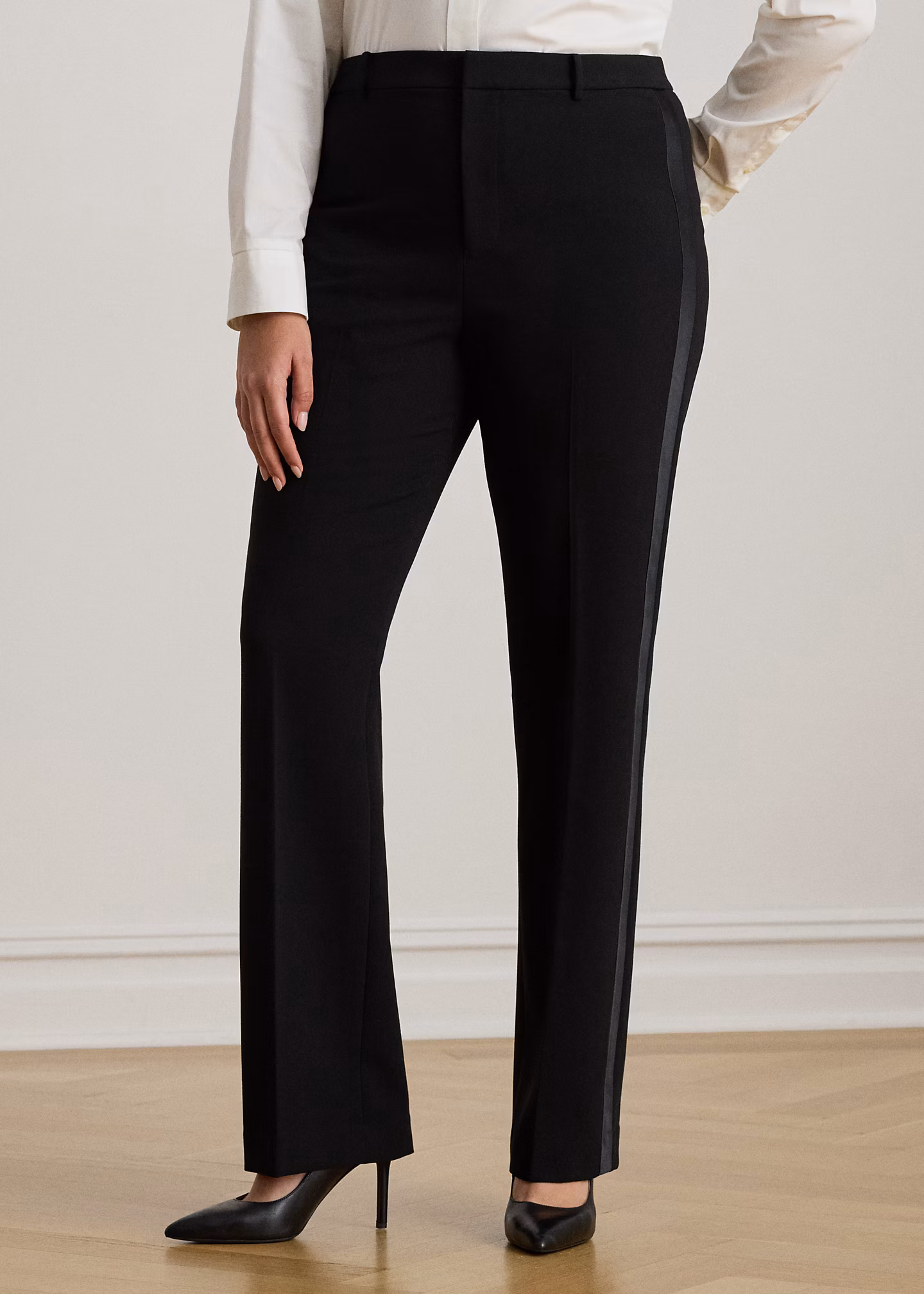 Crêpe-Hose mit Satinbesatz - RALPH LAUREN OUTLET