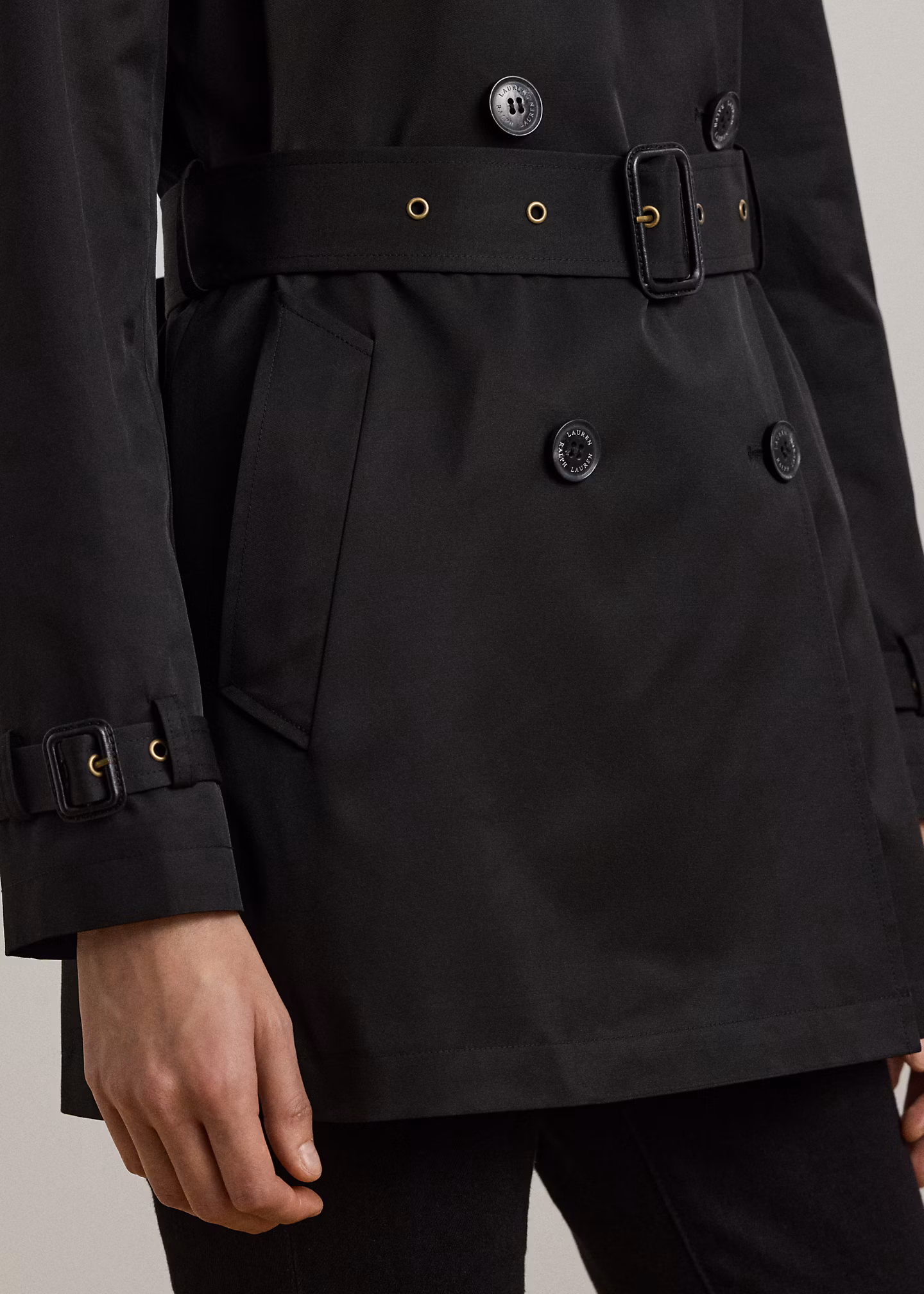 Zweireihiger Trenchcoat mit Baumwolle - RALPH LAUREN OUTLET