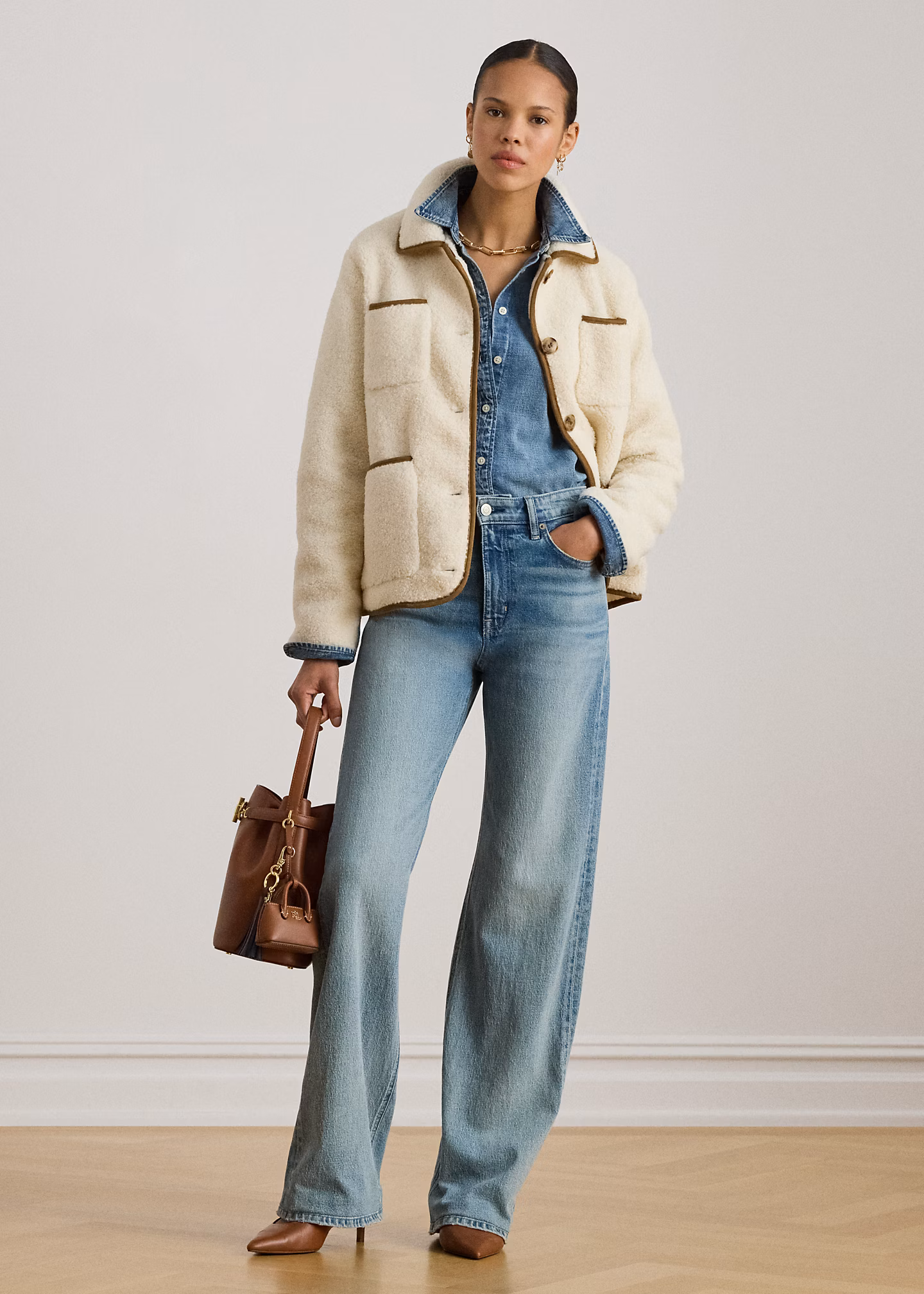 Teddymantel aus künstlichem Lammfell - RALPH LAUREN OUTLET