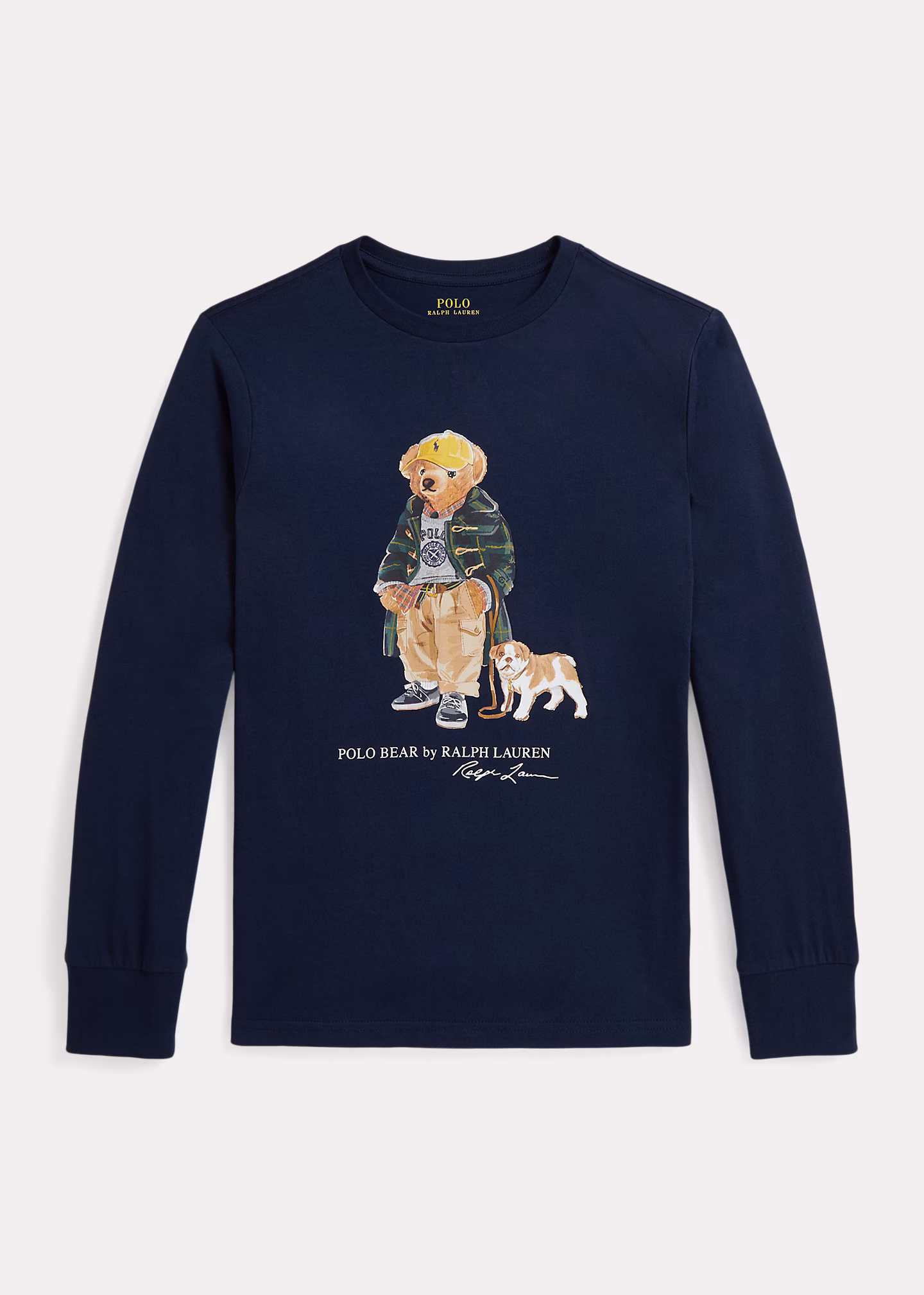 Langärmliges T-Shirt mit Polo Bear - RALPH LAUREN OUTLET