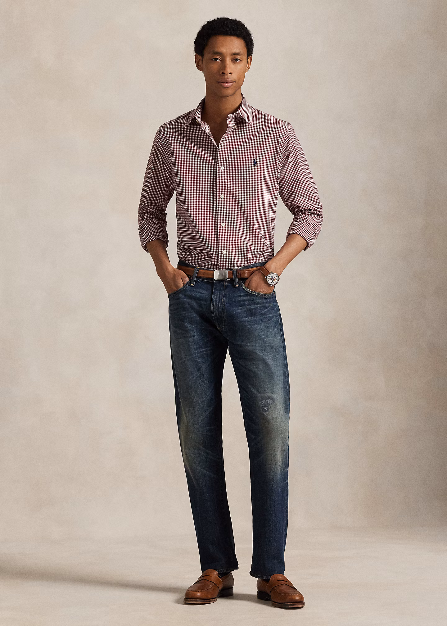 Custom-Fit Hemd aus Stretchpopeline - RALPH LAUREN OUTLET