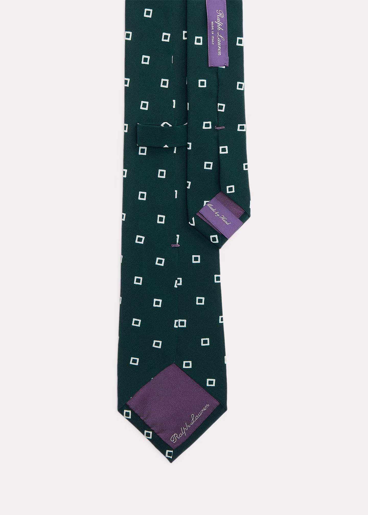 Seidenkrawatte mit Quadratdruck - RALPH LAUREN OUTLET