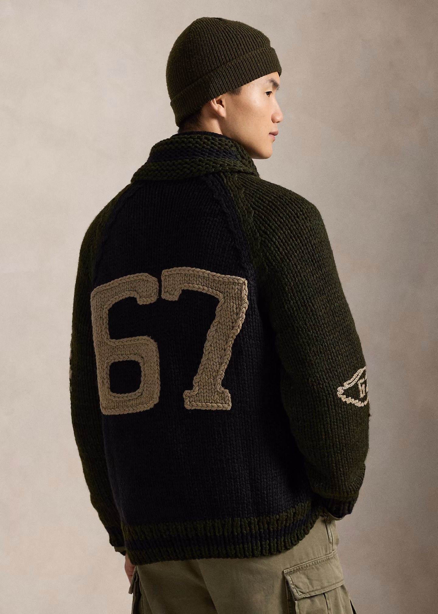 Woll-Strickjacke mit Schalkragen - RALPH LAUREN OUTLET