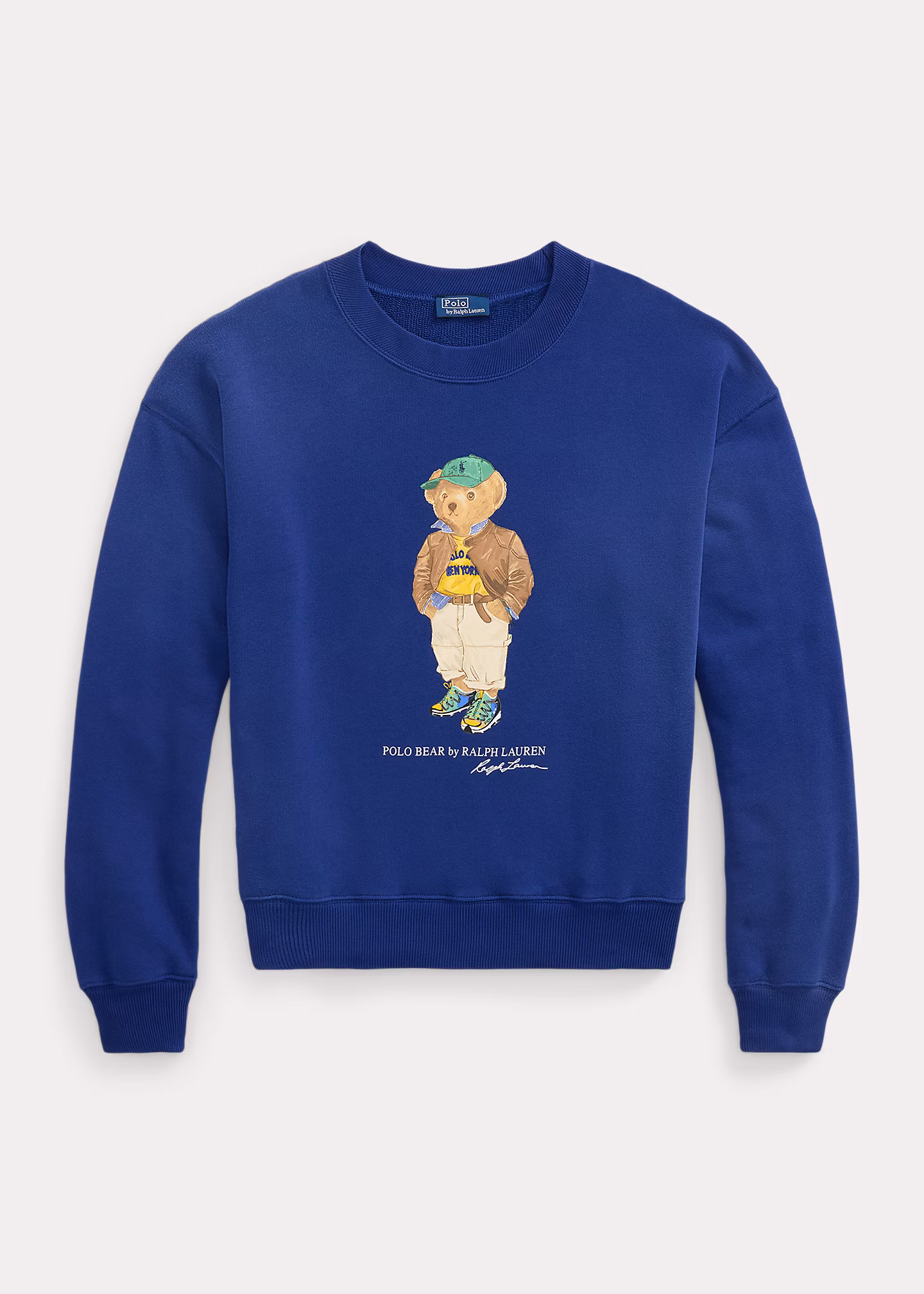 Fleece-Rundhalspullover mit Polo Bear - RALPH LAUREN OUTLET