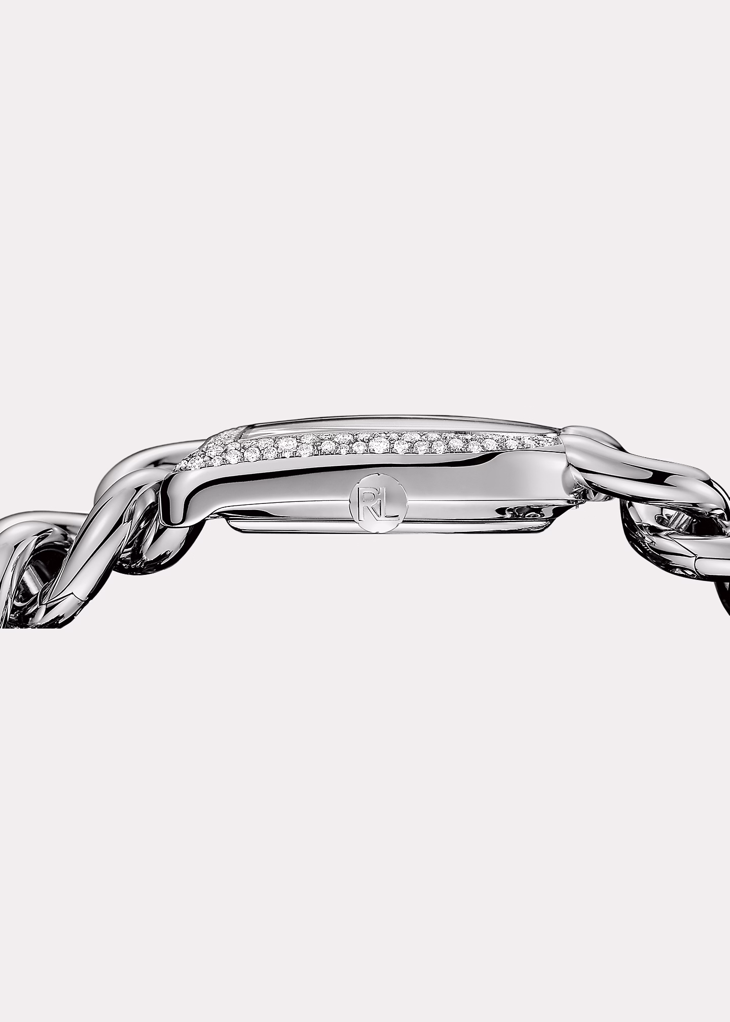 Stahl-Armbanduhr mit Diamanten - RALPH LAUREN OUTLET