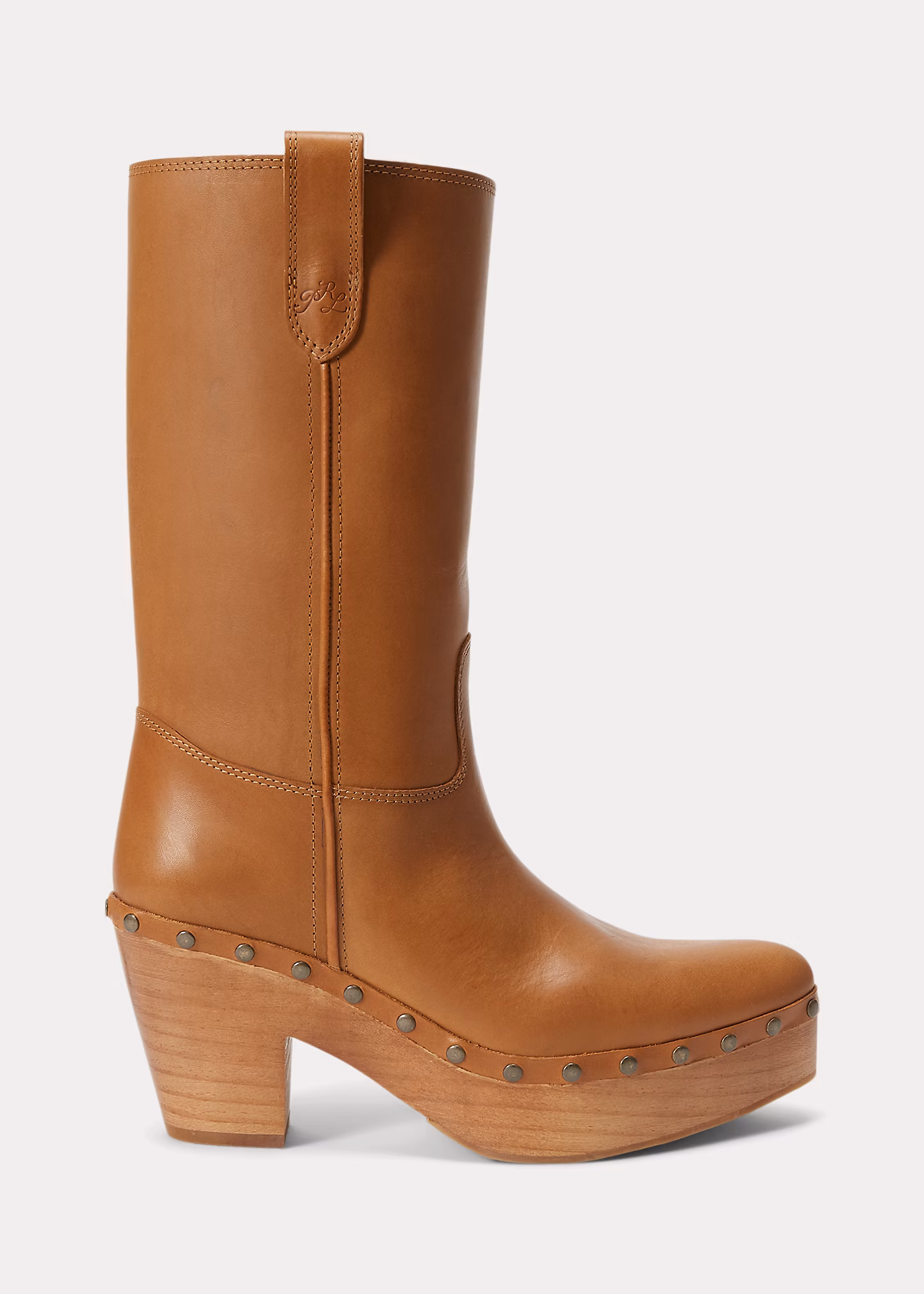 Clog-Stiefel aus Vachetteleder - RALPH LAUREN OUTLET