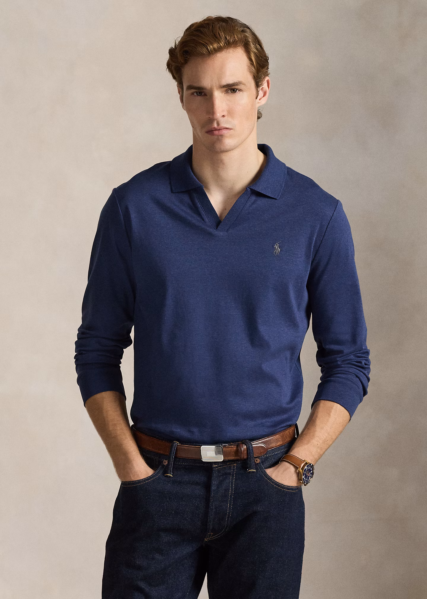 Custom-Slim-Fit Baumwoll-Poloshirt - RALPH LAUREN OUTLET