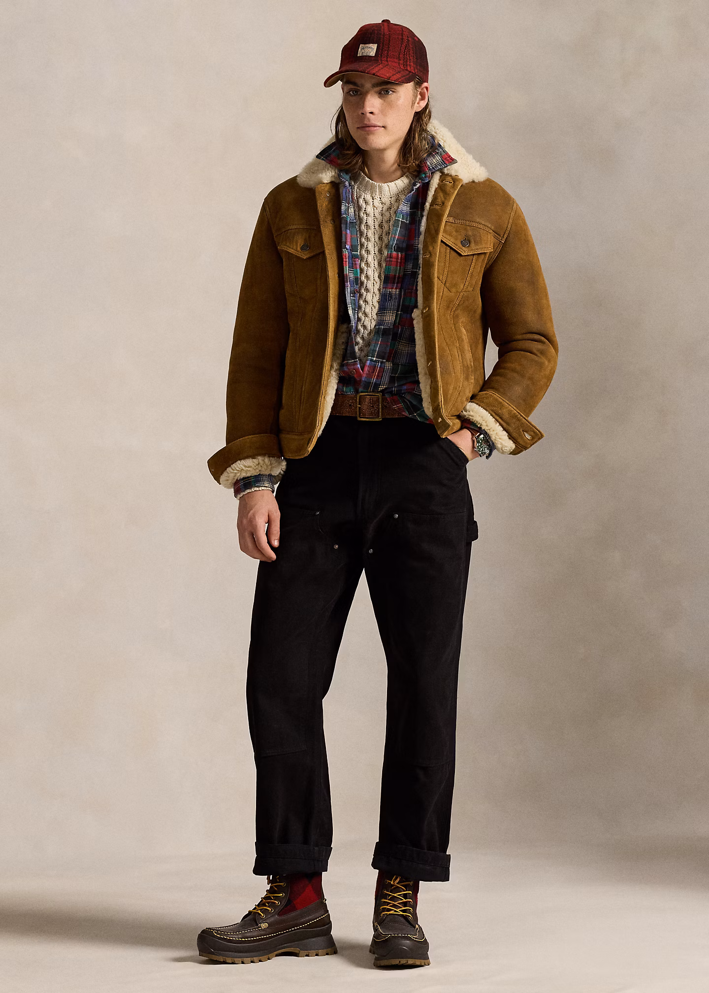 Truckerjacke aus Lammfell - RALPH LAUREN OUTLET