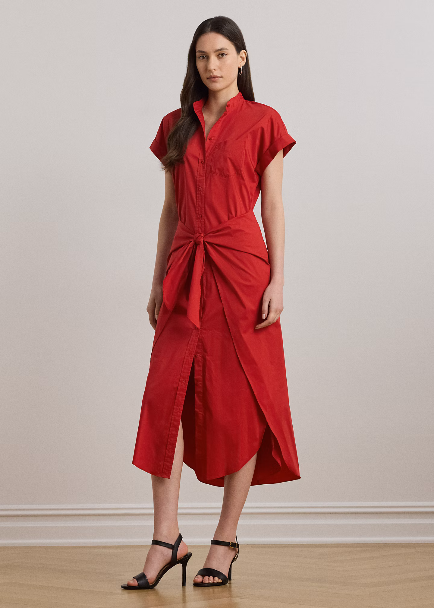 Hemdkleid mit Bindedetail vorne - RALPH LAUREN OUTLET