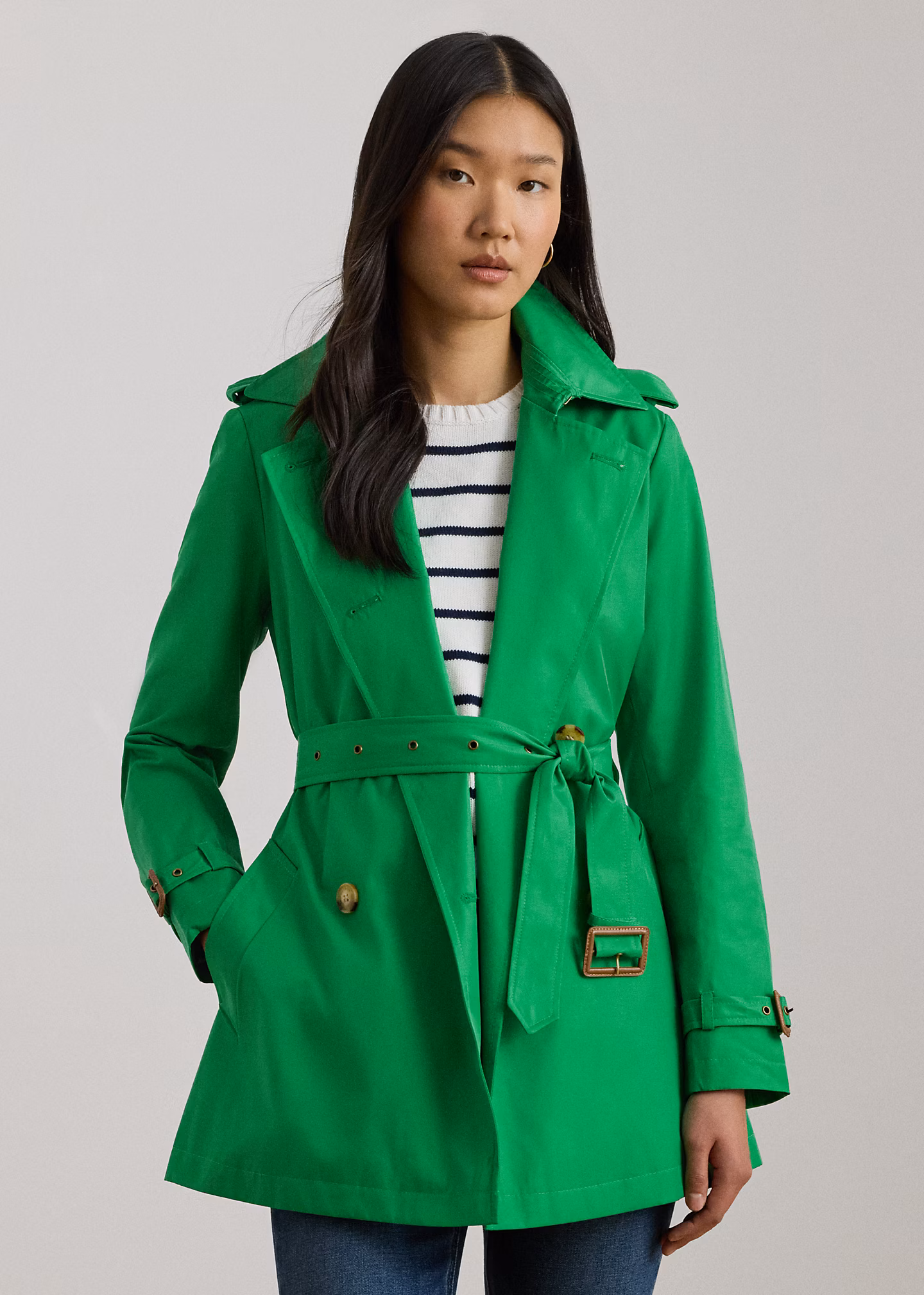 Zweireihiger Trenchcoat mit Baumwolle - RALPH LAUREN OUTLET