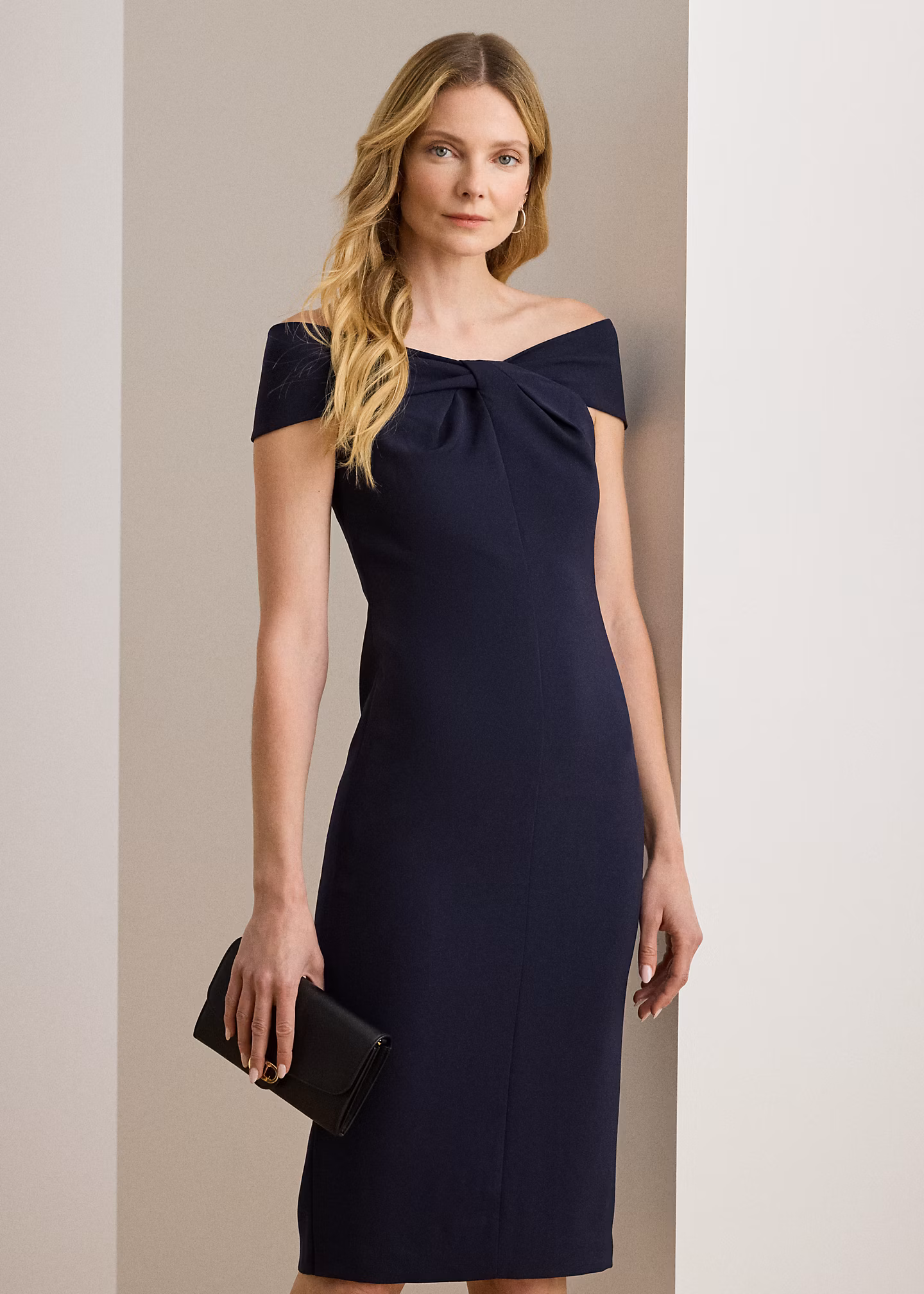 Crêpe-Cocktailkleid mit Twist-Detail - RALPH LAUREN OUTLET