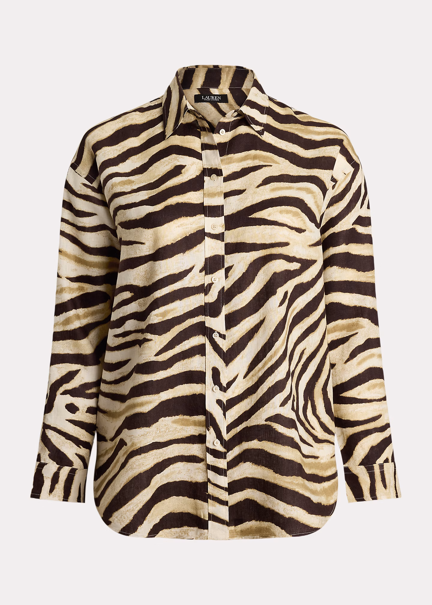 Relaxed-Fit Leinenhemd mit Zebramuster - RALPH LAUREN OUTLET