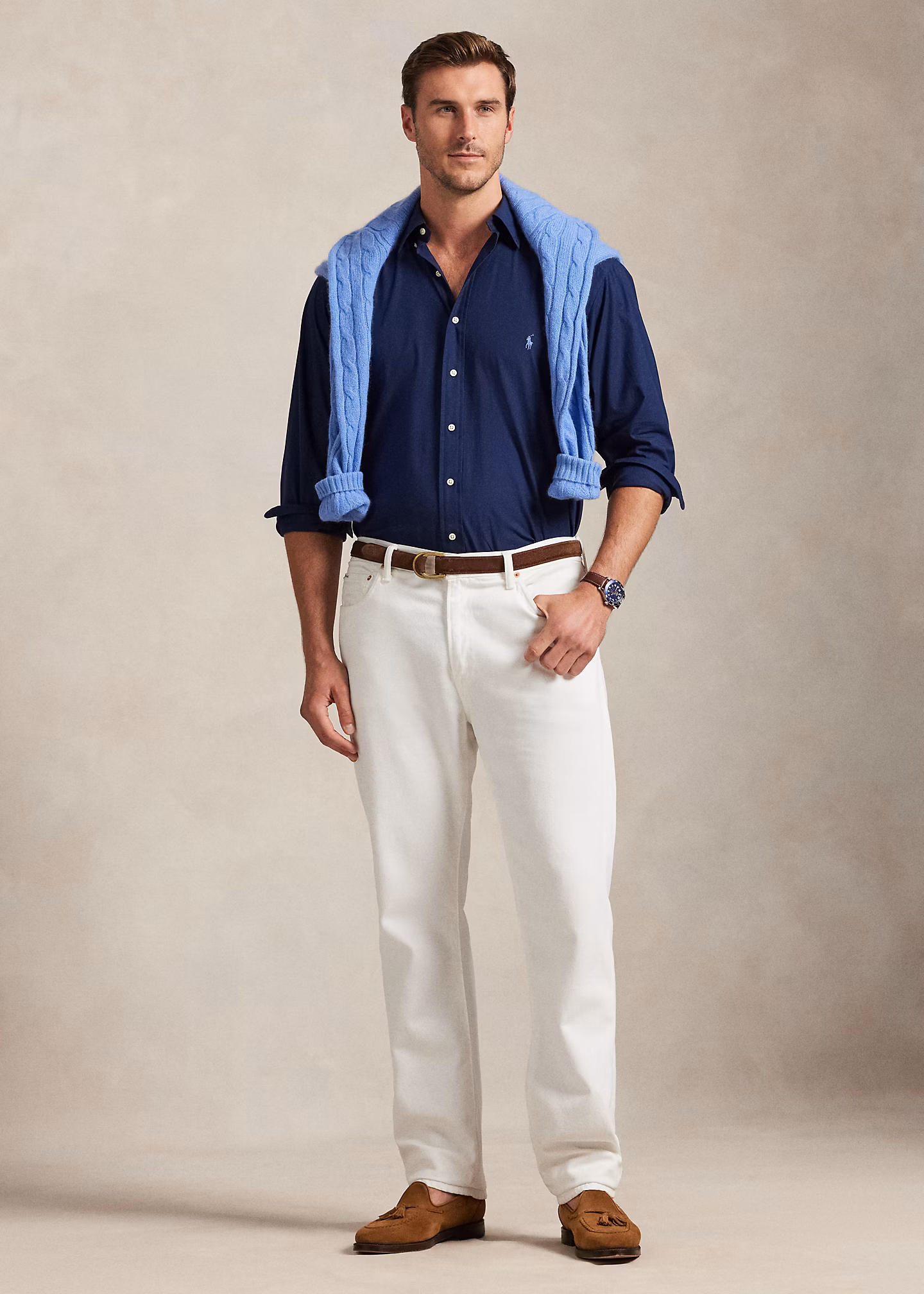 Bluse aus Stretchpopeline - RALPH LAUREN OUTLET