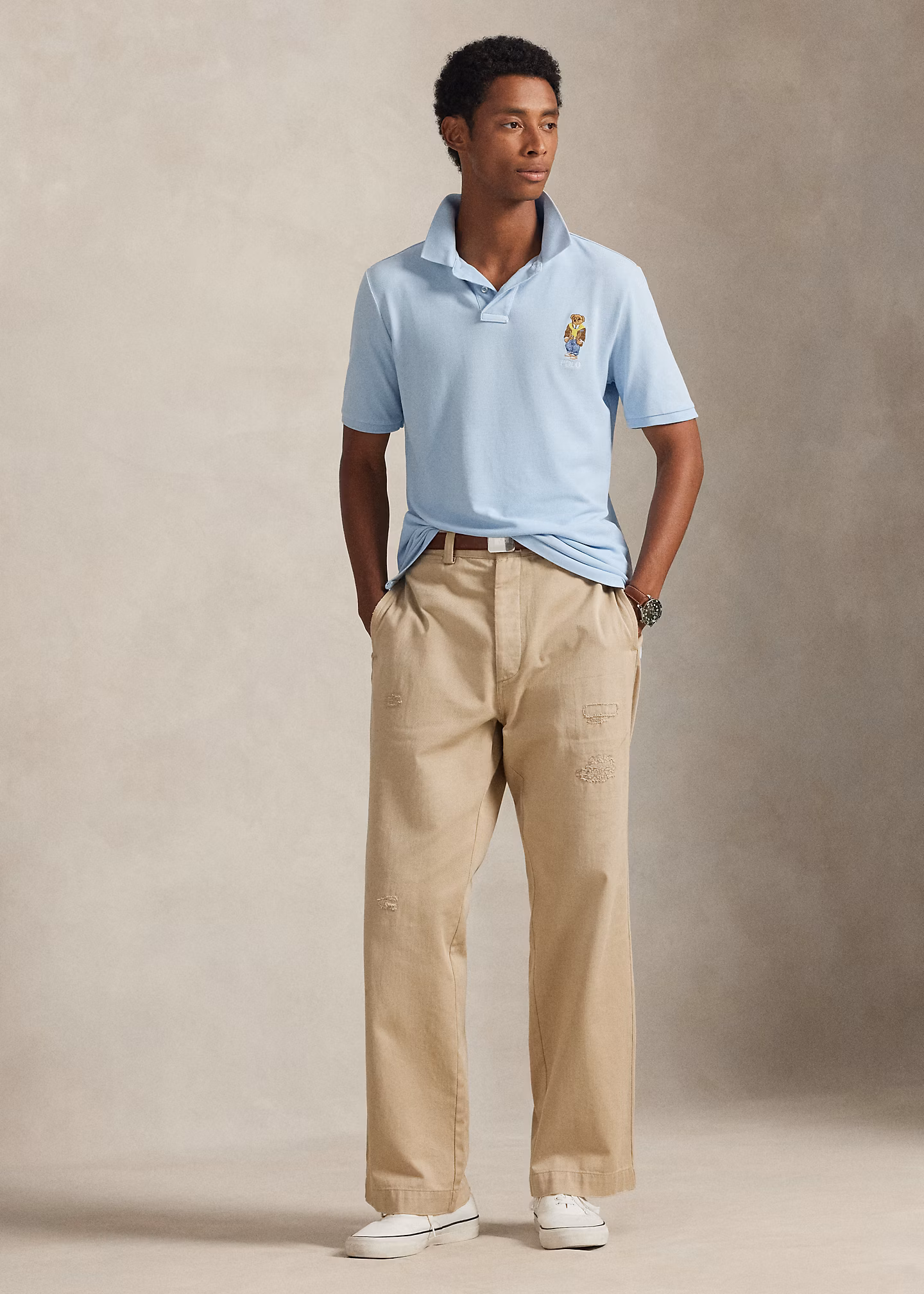 Custom-Slim-Fit Poloshirt mit Polo Bear - RALPH LAUREN OUTLET