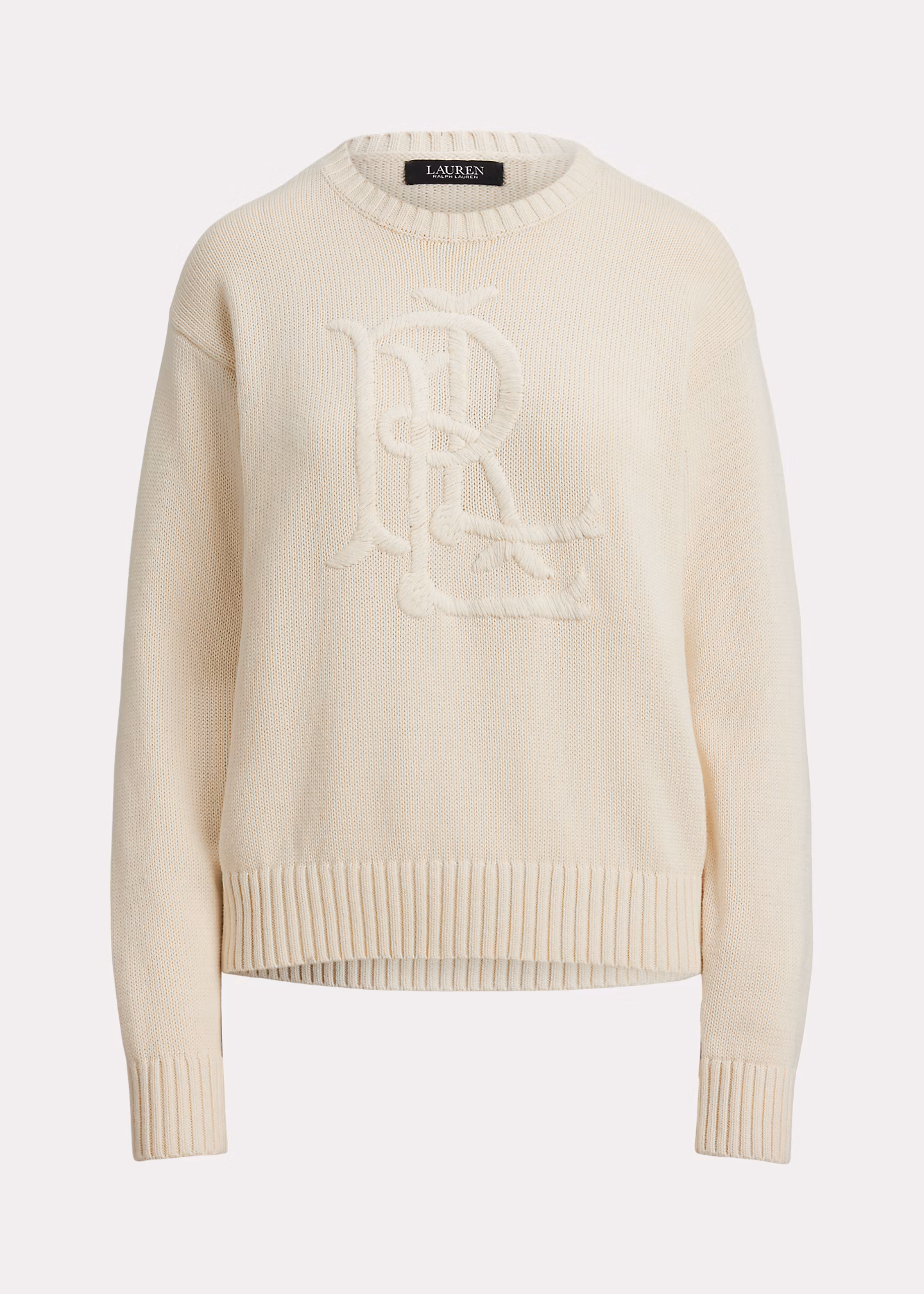 Baumwollpullover mit gesticktem Logo - RALPH LAUREN OUTLET