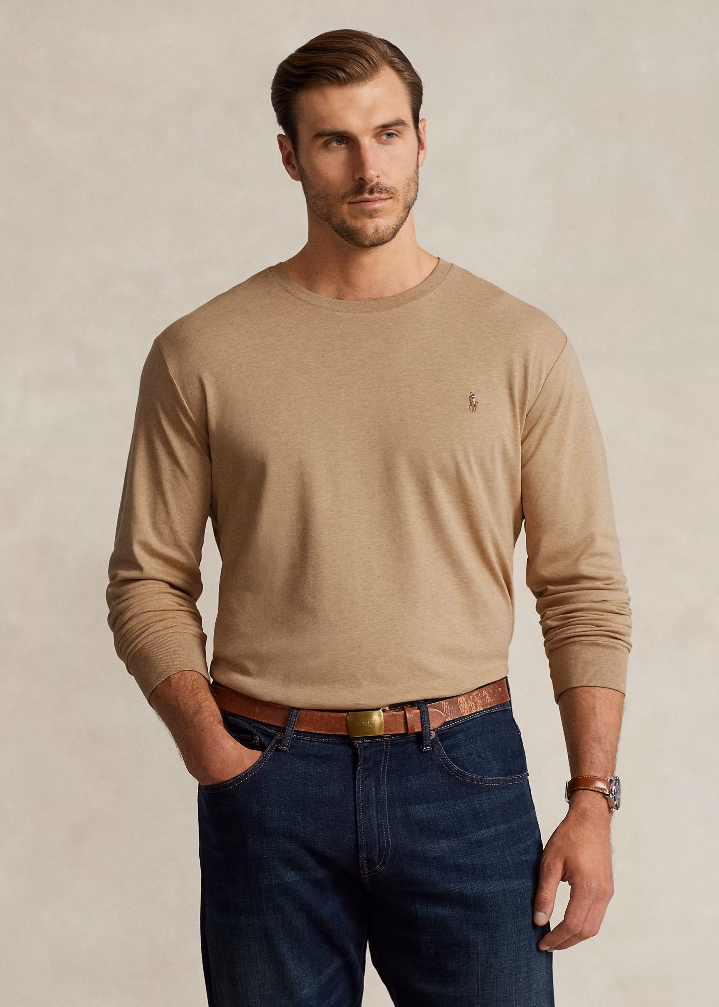 Langarm-T-Shirt aus weicher Baumwolle - RALPH LAUREN OUTLET