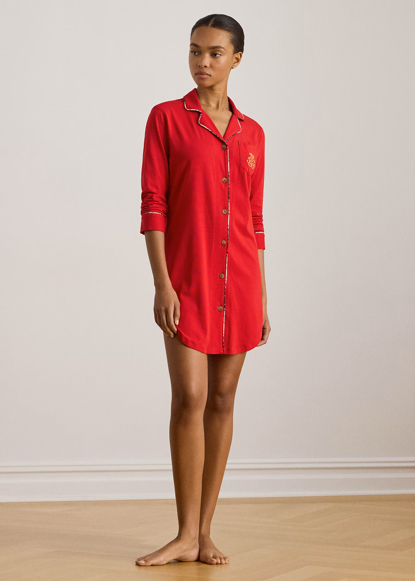 Schlafshirt aus Baumwollmischung - RALPH LAUREN OUTLET