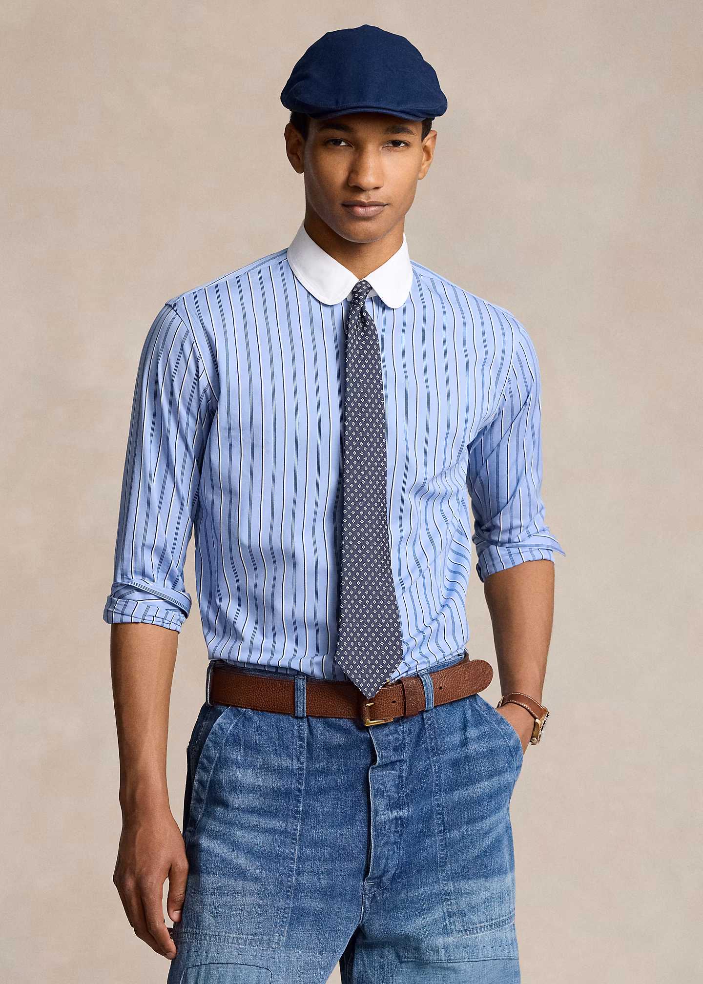 Gestreiftes Classic-Fit Popelinehemd - RALPH LAUREN OUTLET