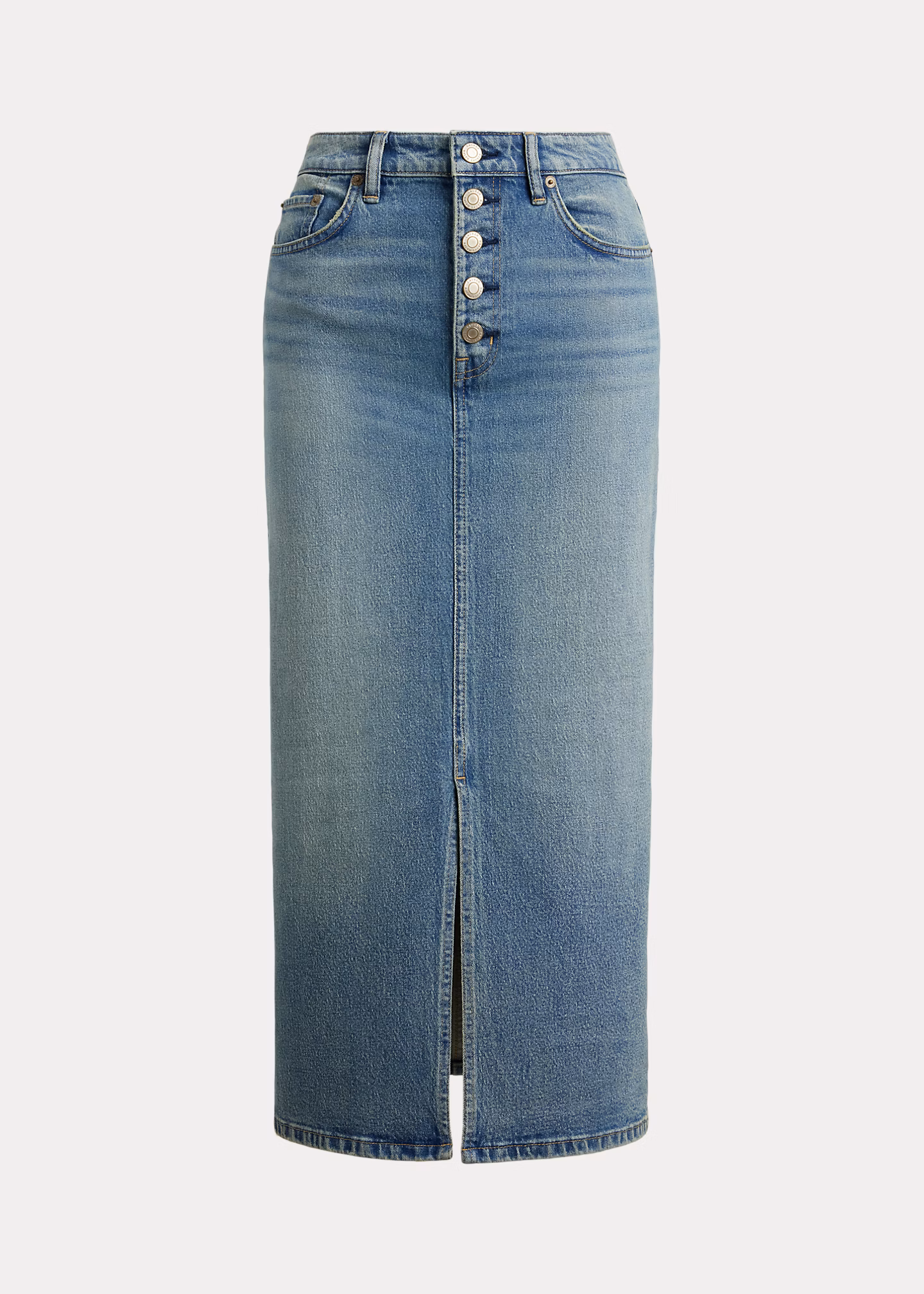 Denim-Bleistiftrock in Midi-Länge - RALPH LAUREN OUTLET