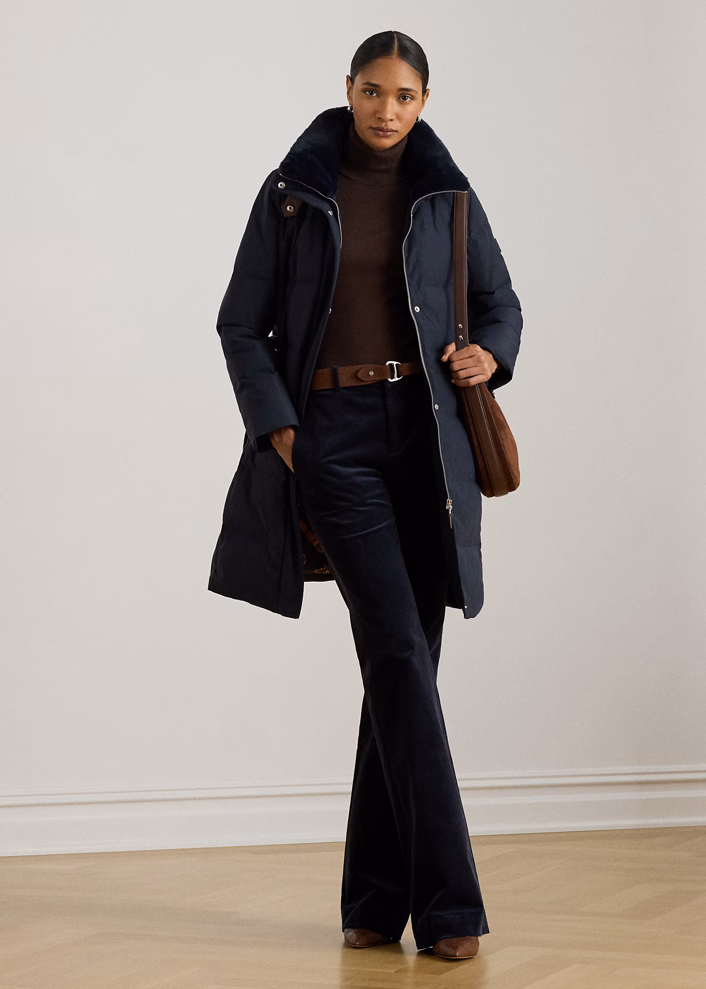 Daunenmantel mit Kunstpelzbesatz - RALPH LAUREN OUTLET