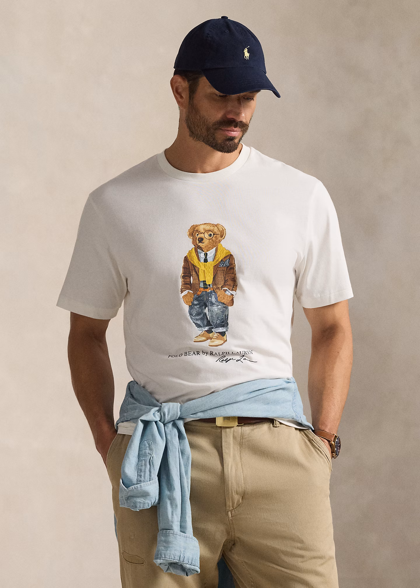 Jersey-T-Shirt mit Polo Bear - RALPH LAUREN OUTLET