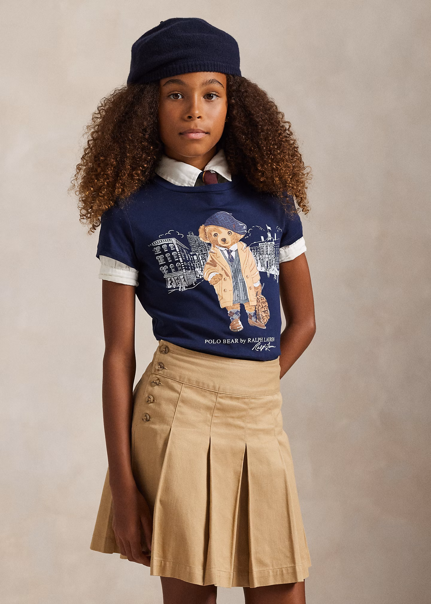 Baumwolljersey-T-Shirt mit Polo Bear - RALPH LAUREN OUTLET