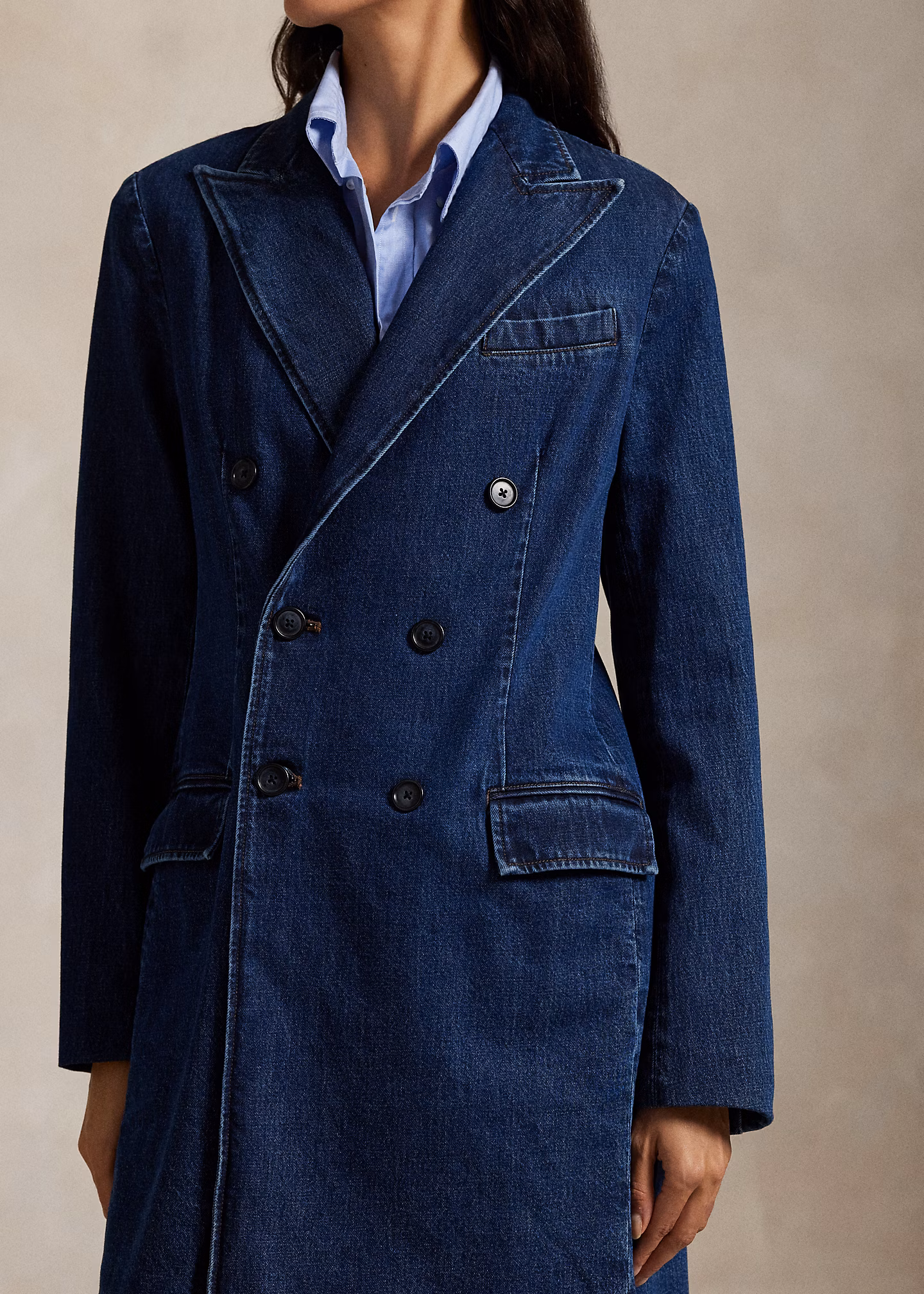 Zweireihige Jacke aus Denim - RALPH LAUREN OUTLET