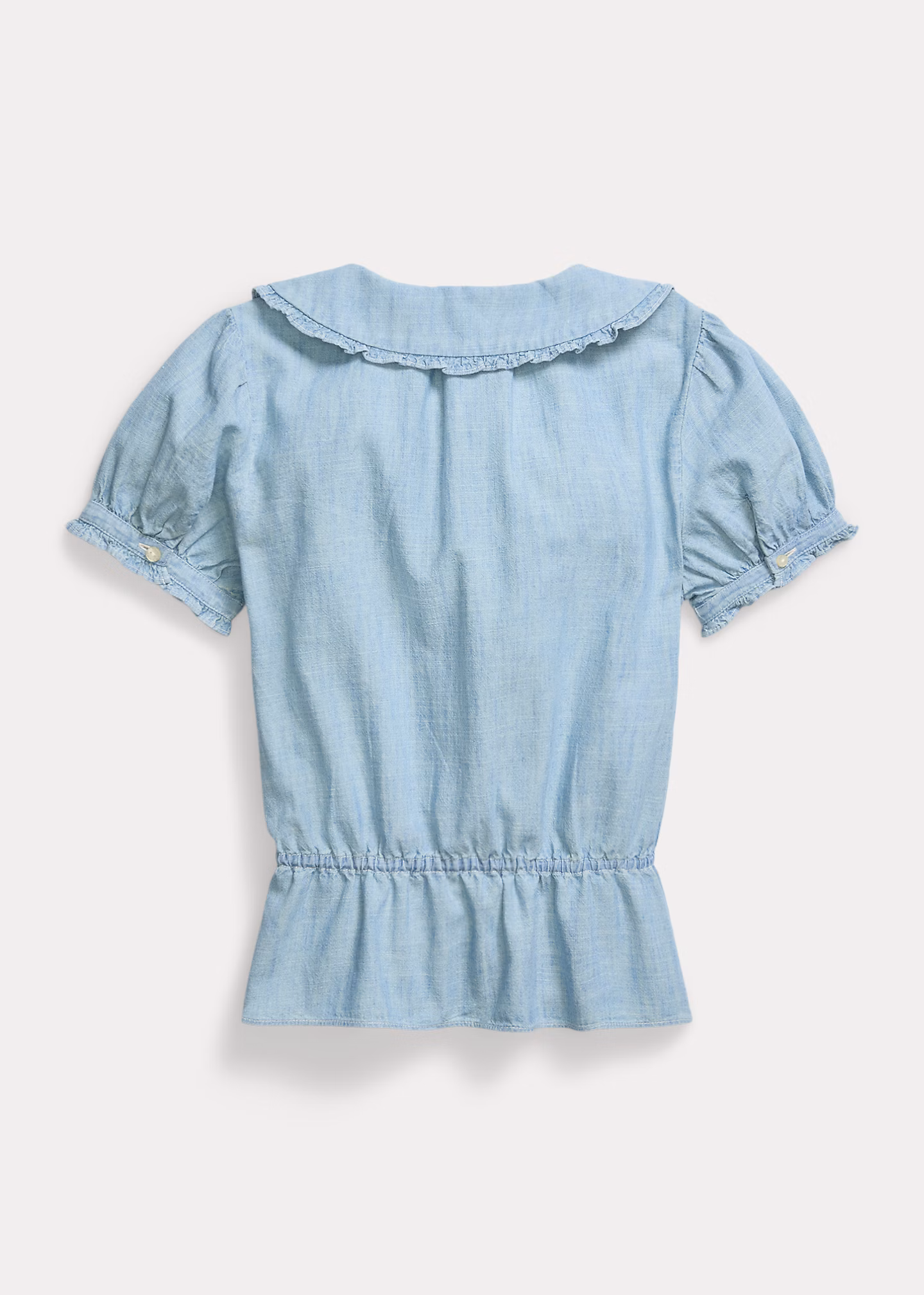 Baumwollchambray-Oberteil mit Schößchen - RALPH LAUREN OUTLET