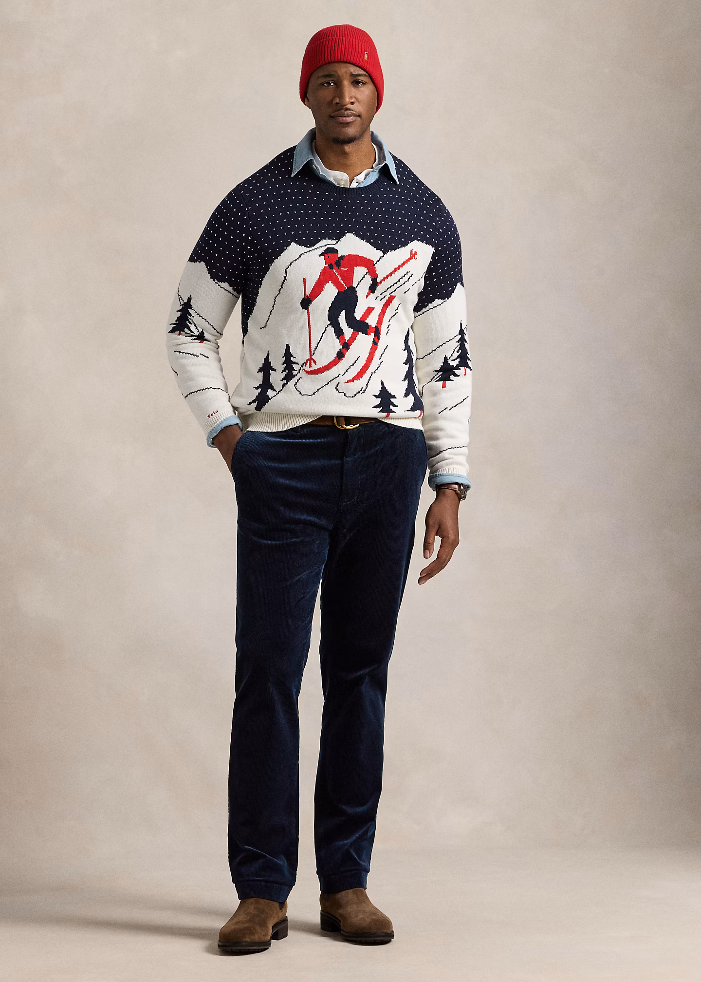 Straight-Fit Kordsamthose mit Stretch - RALPH LAUREN OUTLET