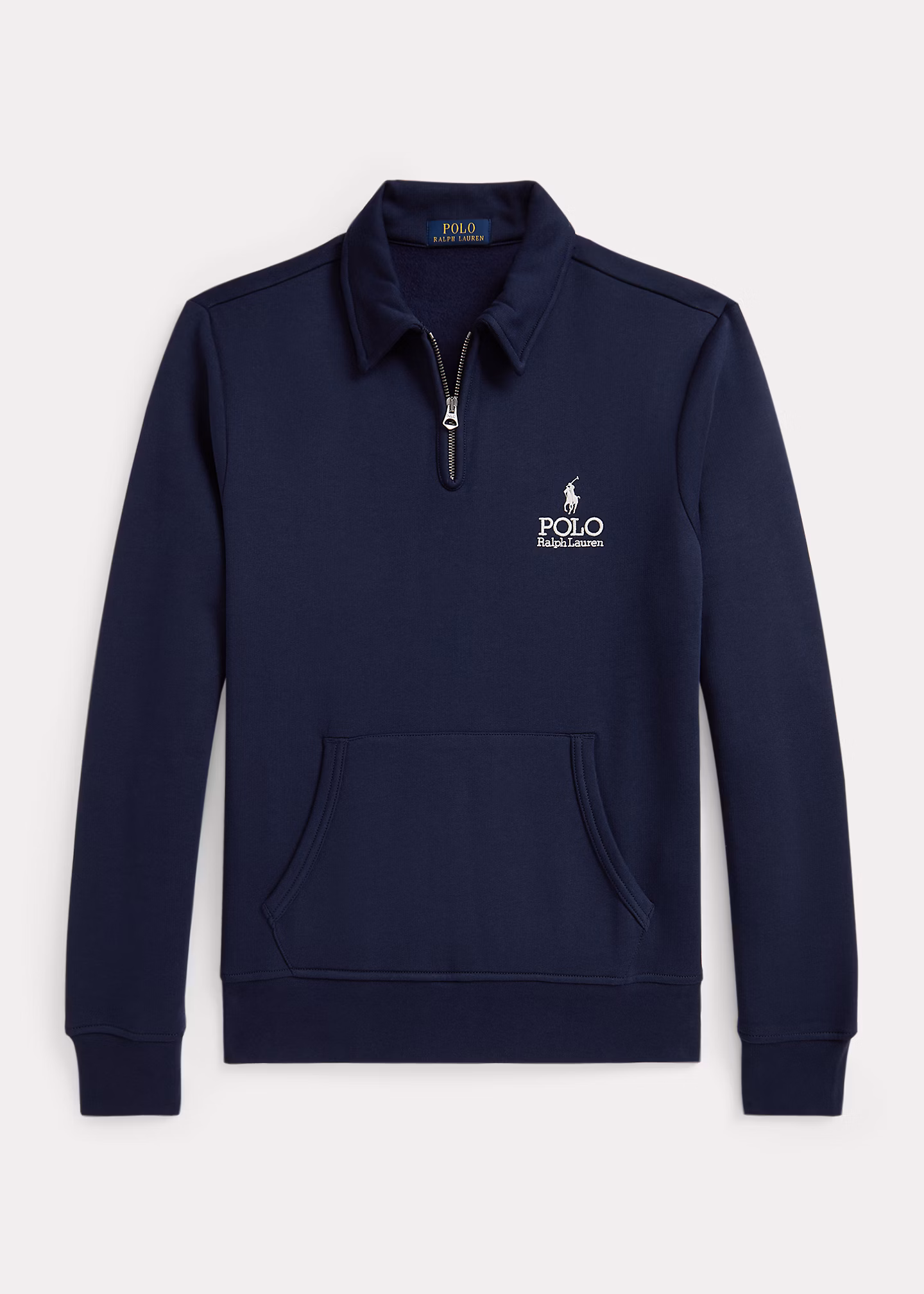 Fleece-Sweatshirt mit Kragen und Logo - RALPH LAUREN OUTLET