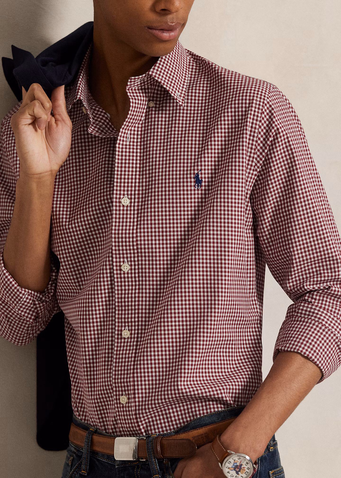 Custom-Fit Hemd aus Stretchpopeline - RALPH LAUREN OUTLET