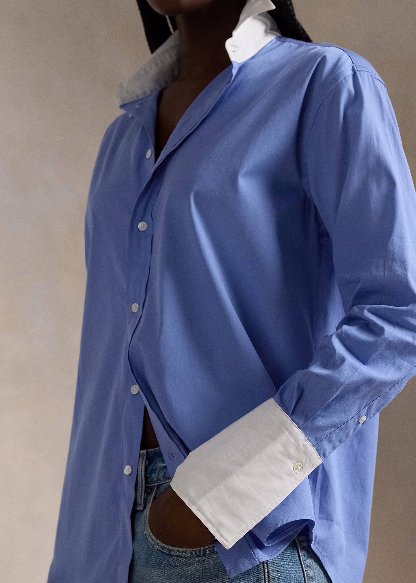 Baumwollhemd mit langen Manschetten - RALPH LAUREN OUTLET