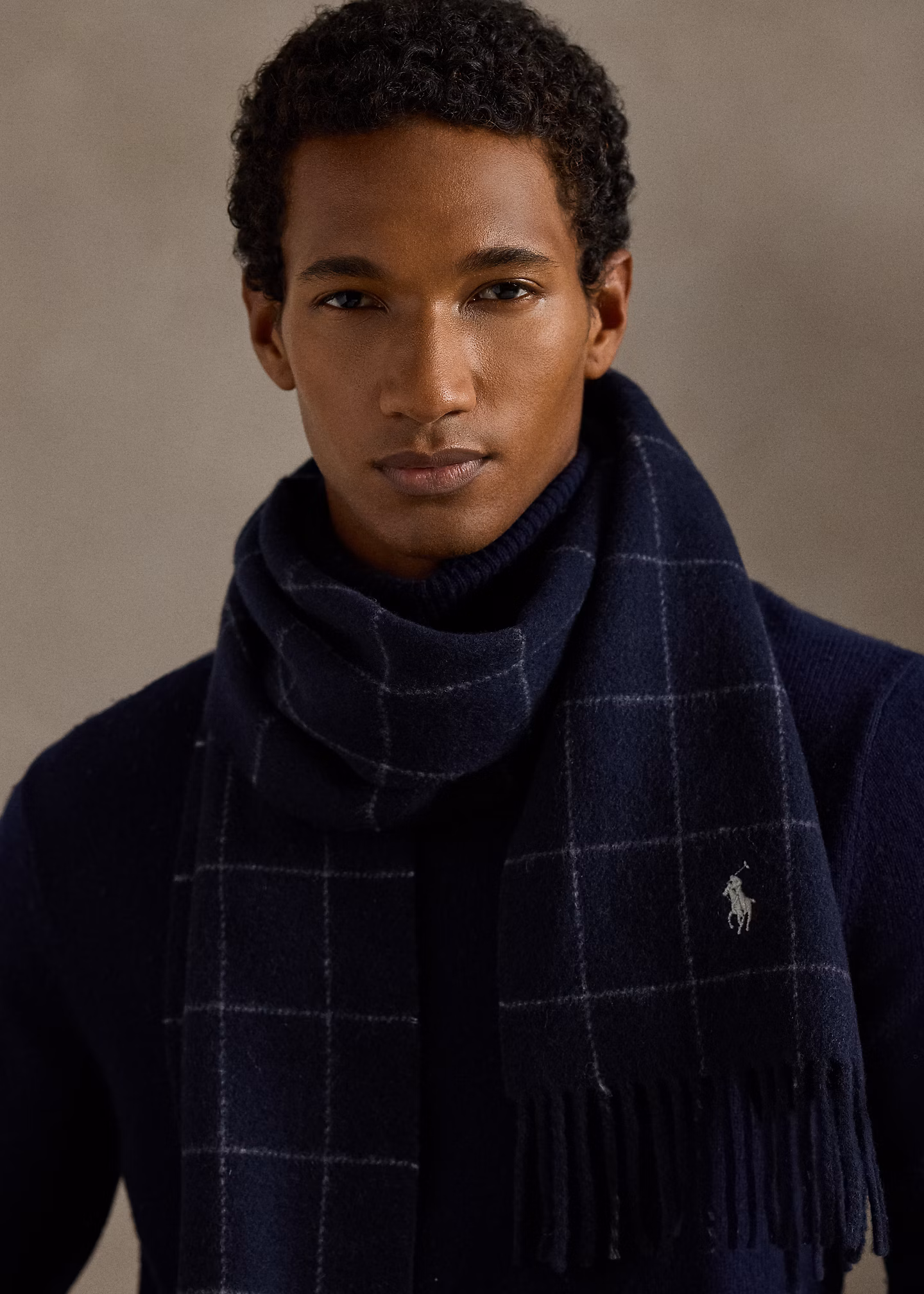 Wollschal mit Windowpane-Karo - RALPH LAUREN OUTLET